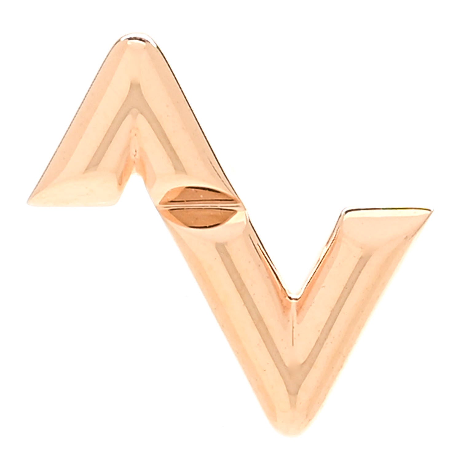 Louis Vuitton 18K Pink Gold LV Volt Upside Down Single Stud Earring 1 of 4