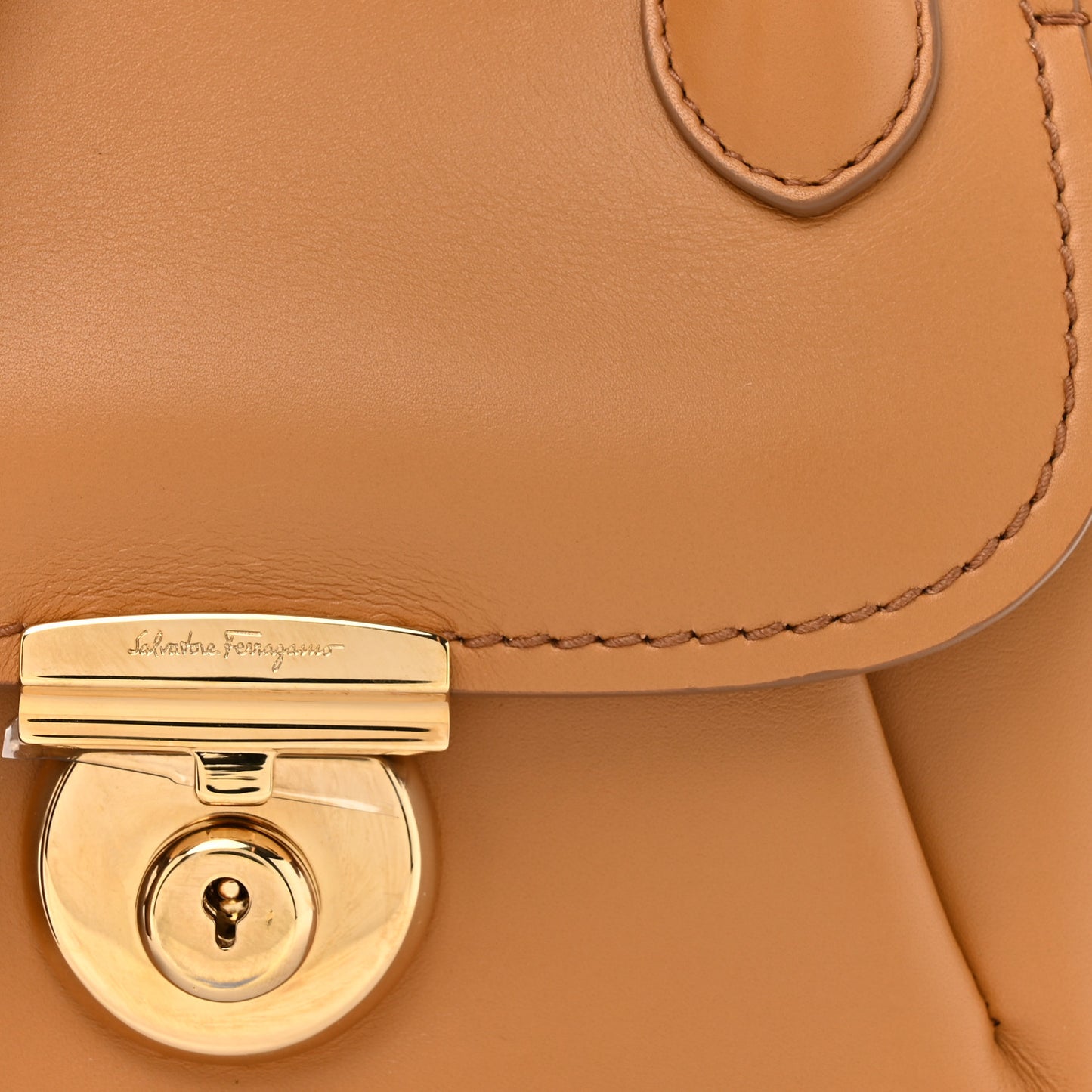 Calfskin Small Fiamma Bag Brown