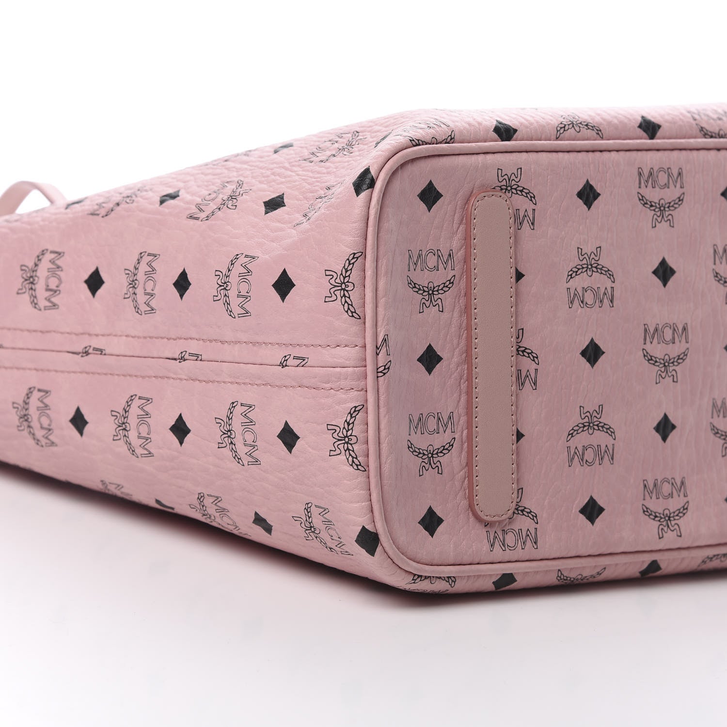 MCM Visetos Medium Anya Shopper Tote Soft Pink 9 of 10