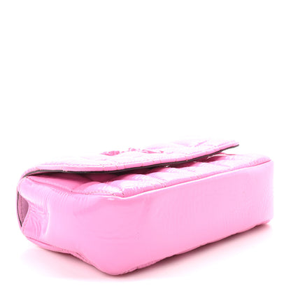 Versace Patent Quilted Virtus Tonal Evening Bag Pink 4 of 10