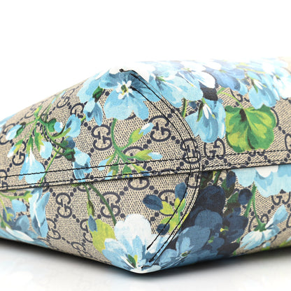 Gucci GG Supreme Monogram Blooms Small Reversible Tote Beige Blue Navy 13 of 17