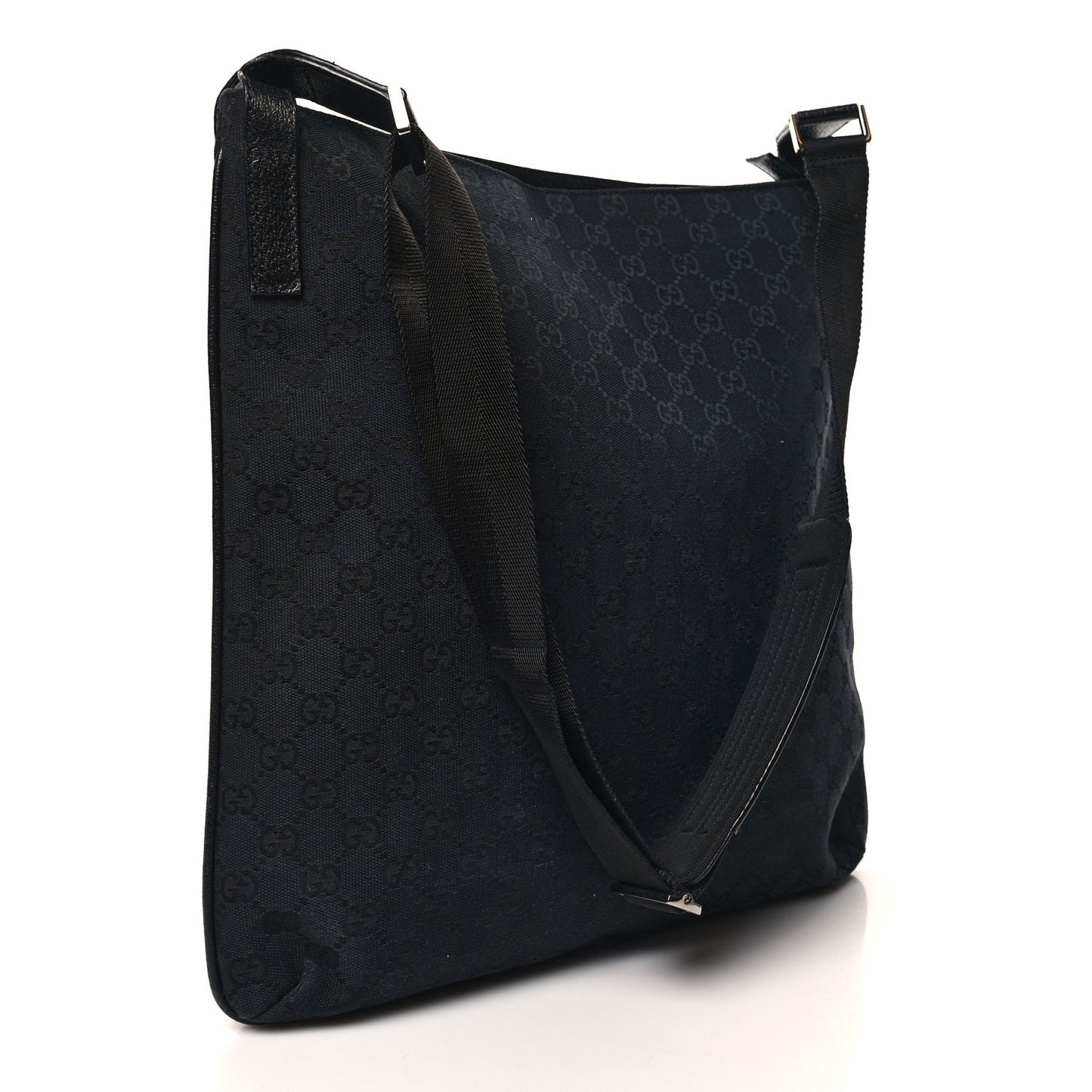 Monogram Large Flat Messenger Bag Dark Brown