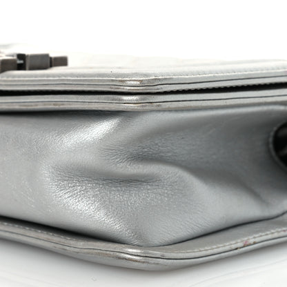 Chanel Metallic Lambskin Quilted Small Boy Flap Silver 11 of 17