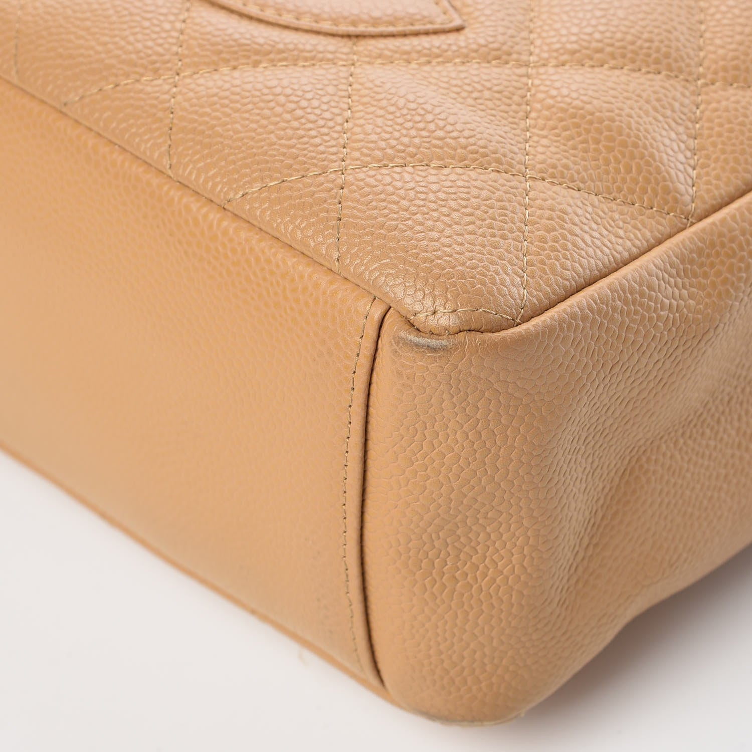 Chanel Caviar Quilted Petit Shopping Tote PST Dark Beige 12 of 17