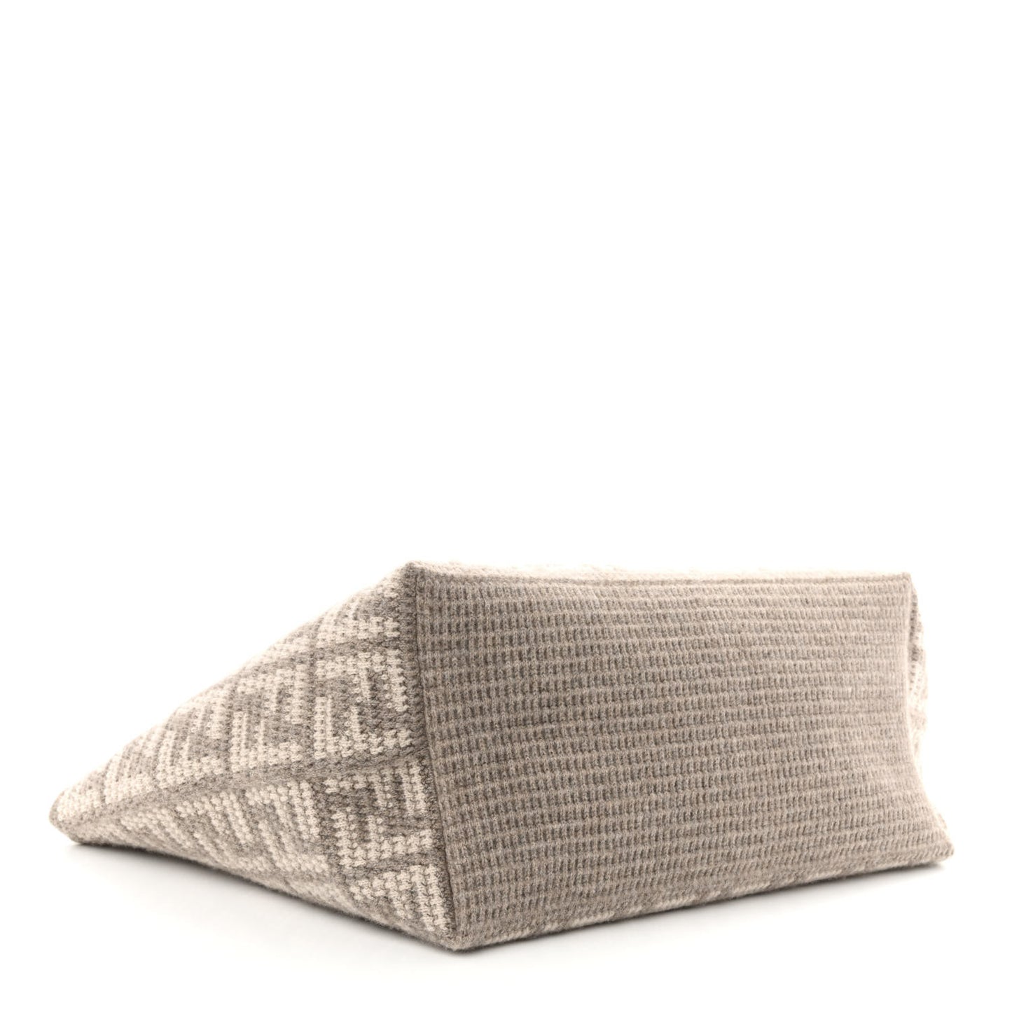 Cashmere Knit FF Large Shopper Tote Tortora