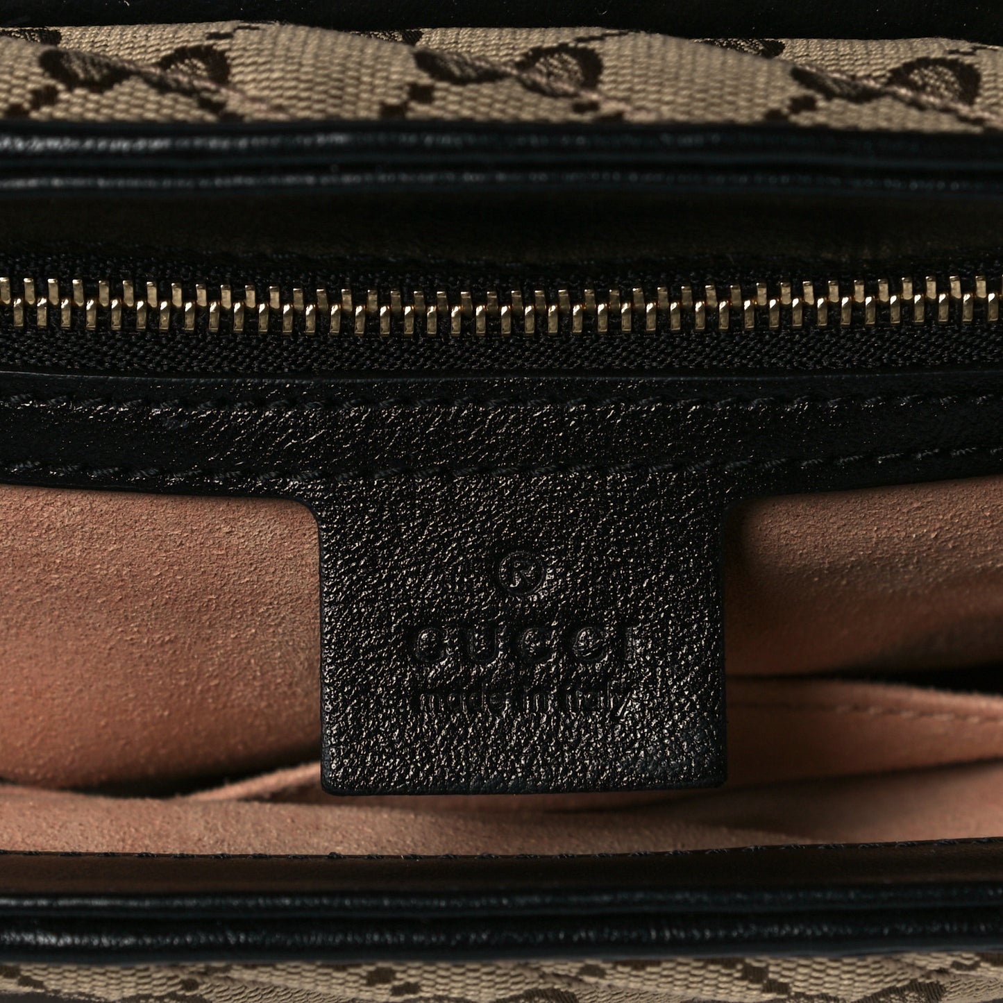 Monogram Azalea Calfskin Matelasse Diagonal Small GG Marmont Top Handle Shoulder Bag Beige Ebony Black