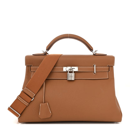 Hermes Togo Maxi Kelly Retourne 42 Gold 1 of 13