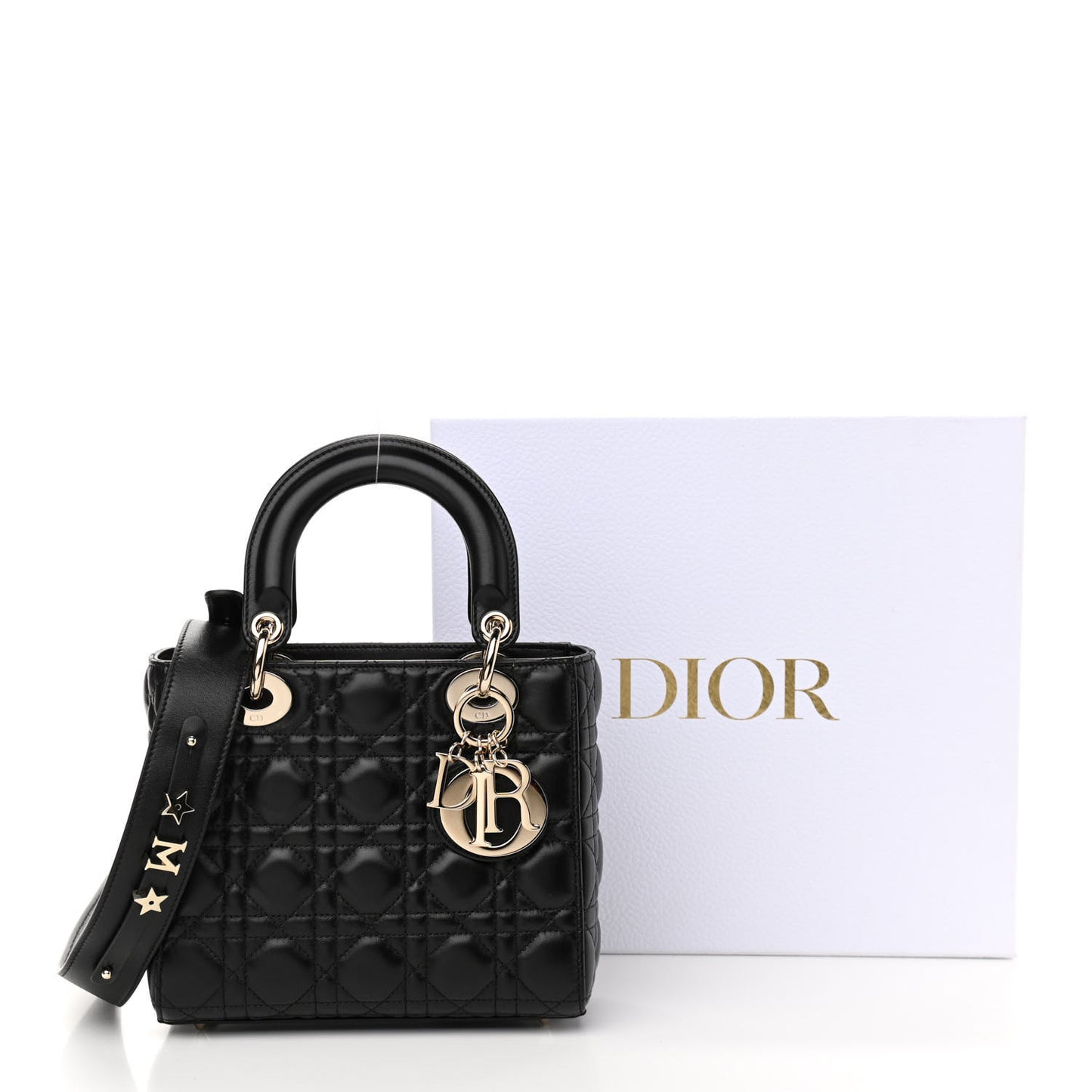 Lambskin Cannage Small My ABCDior Lady Dior Black