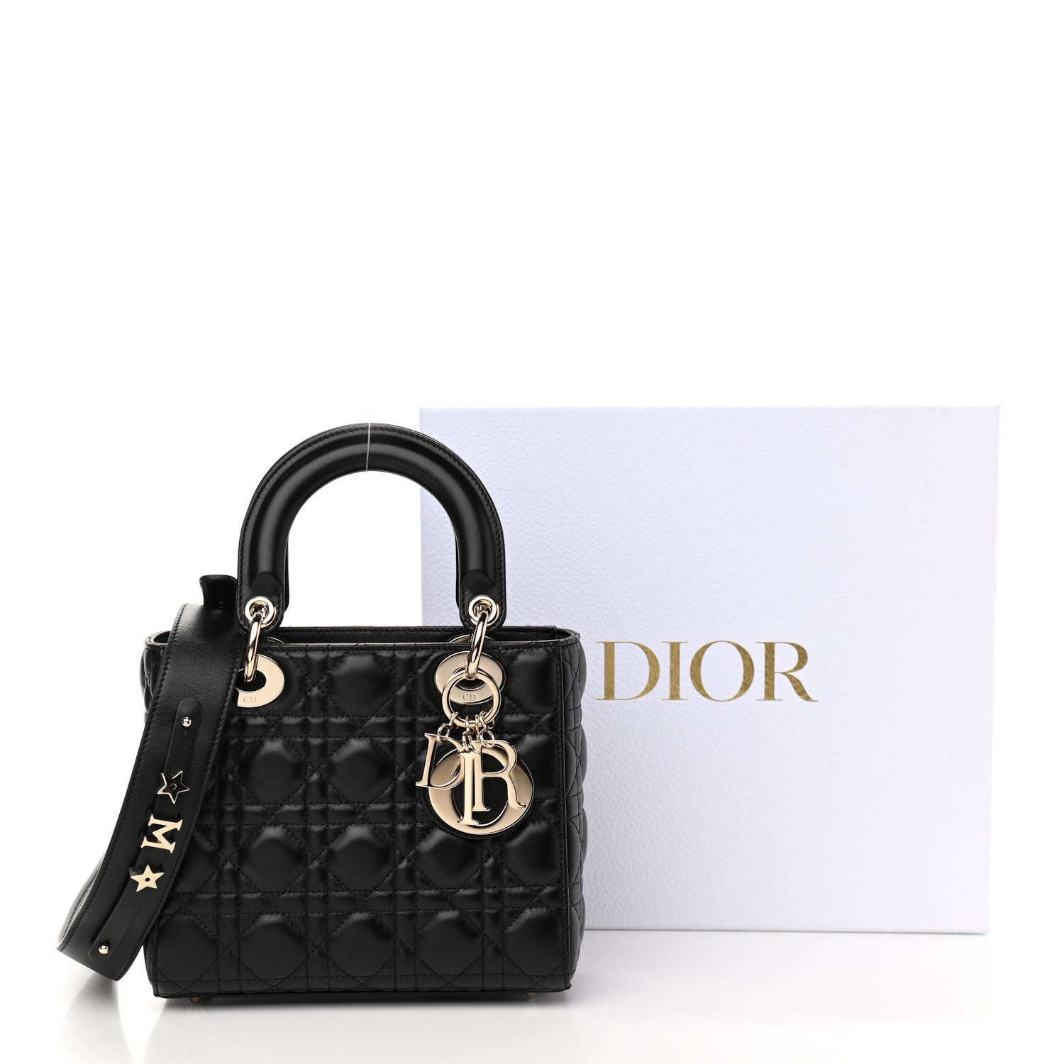 Christian Dior Lambskin Cannage Small My ABCDior Lady Dior Black 10 of 10