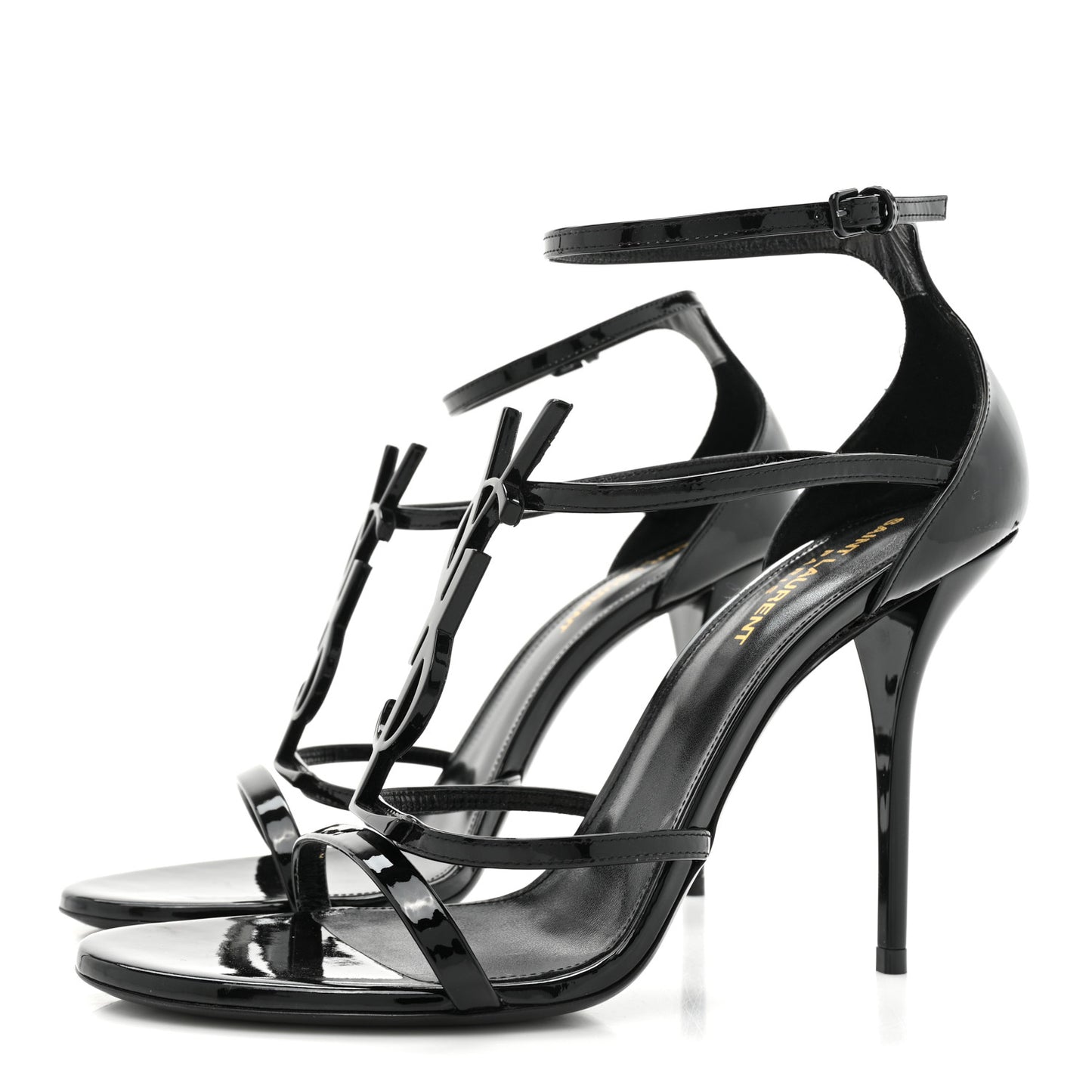 Patent Cassandra 100 Ankle Strap Sandals 40 Black