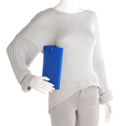Bottega Veneta Nappa Intrecciato Mini iPad Case Signal Blue 2 of 8