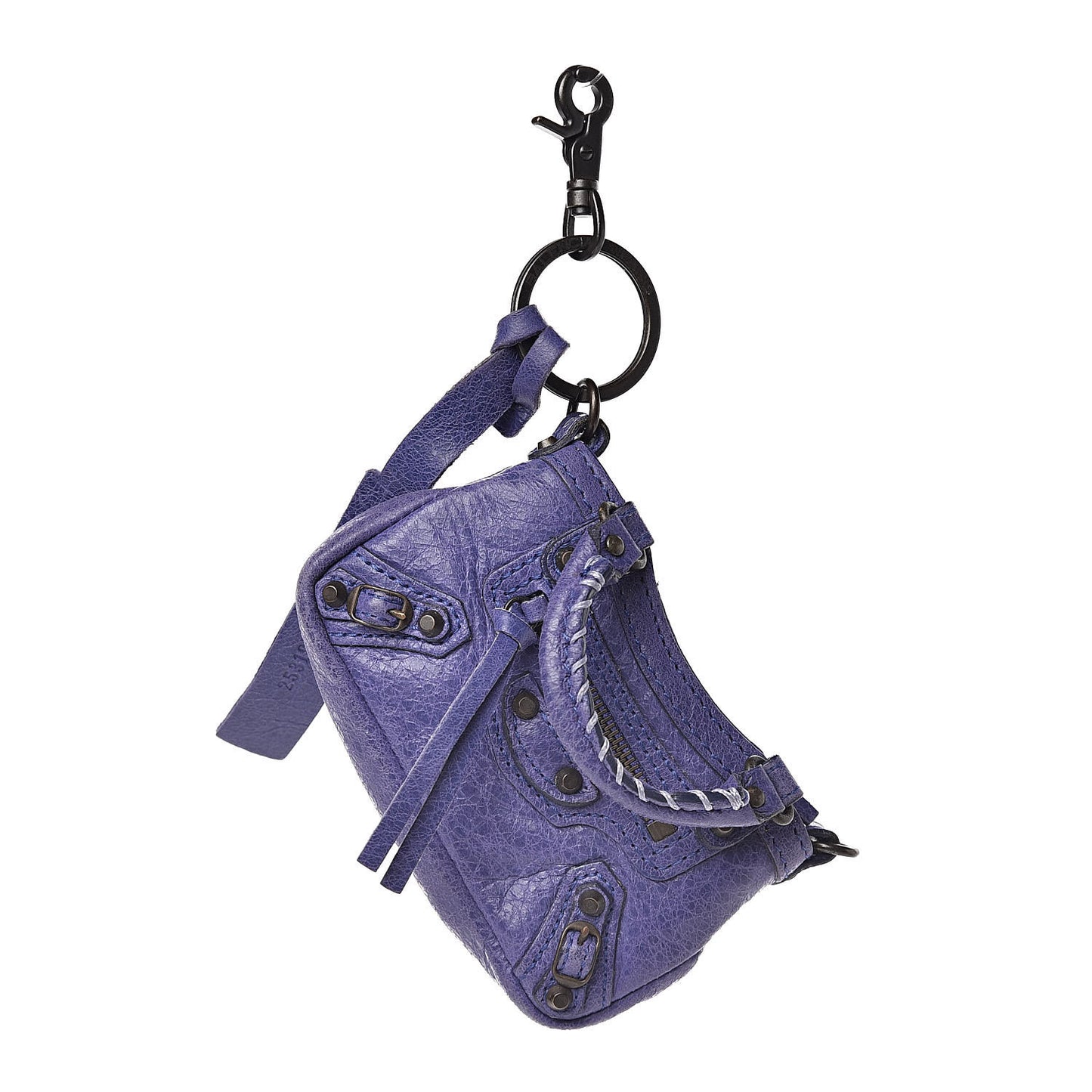 Agneau Classic Hardware Mini First Bag Charm Bleu Lavande