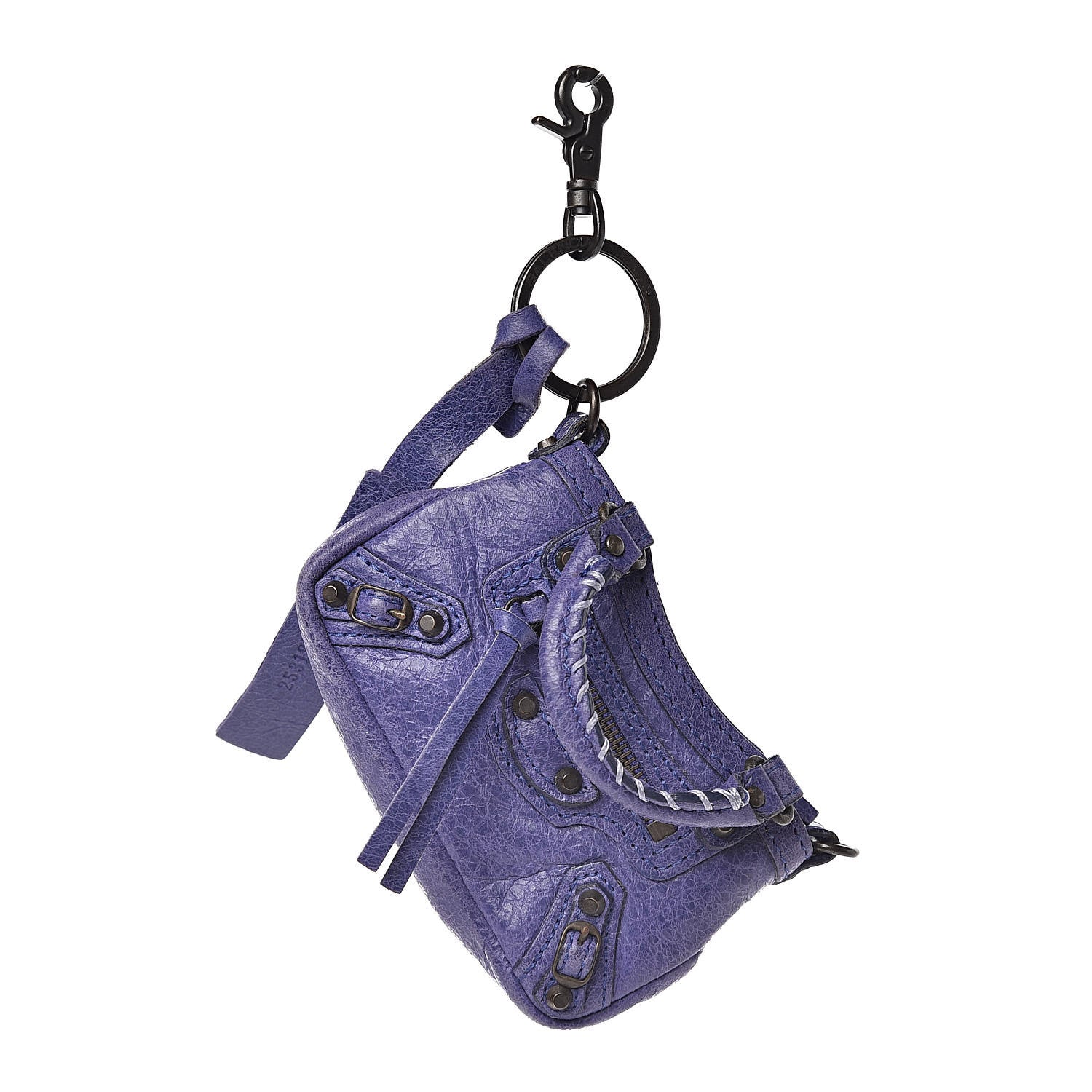Balenciaga Agneau Classic Hardware Mini First Bag Charm Bleu Lavande 1 of 4