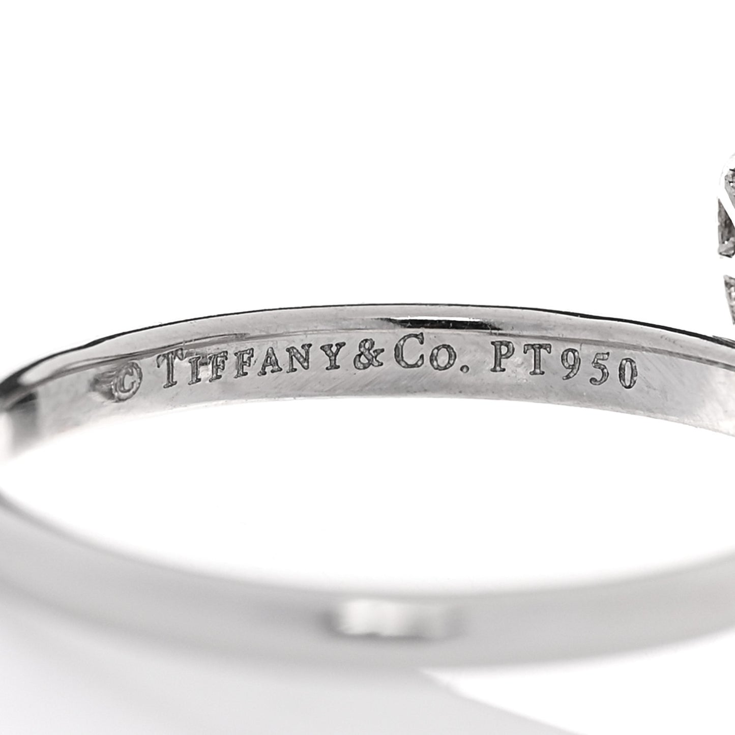 Platinum Diamond Bow Ring 53 6.5