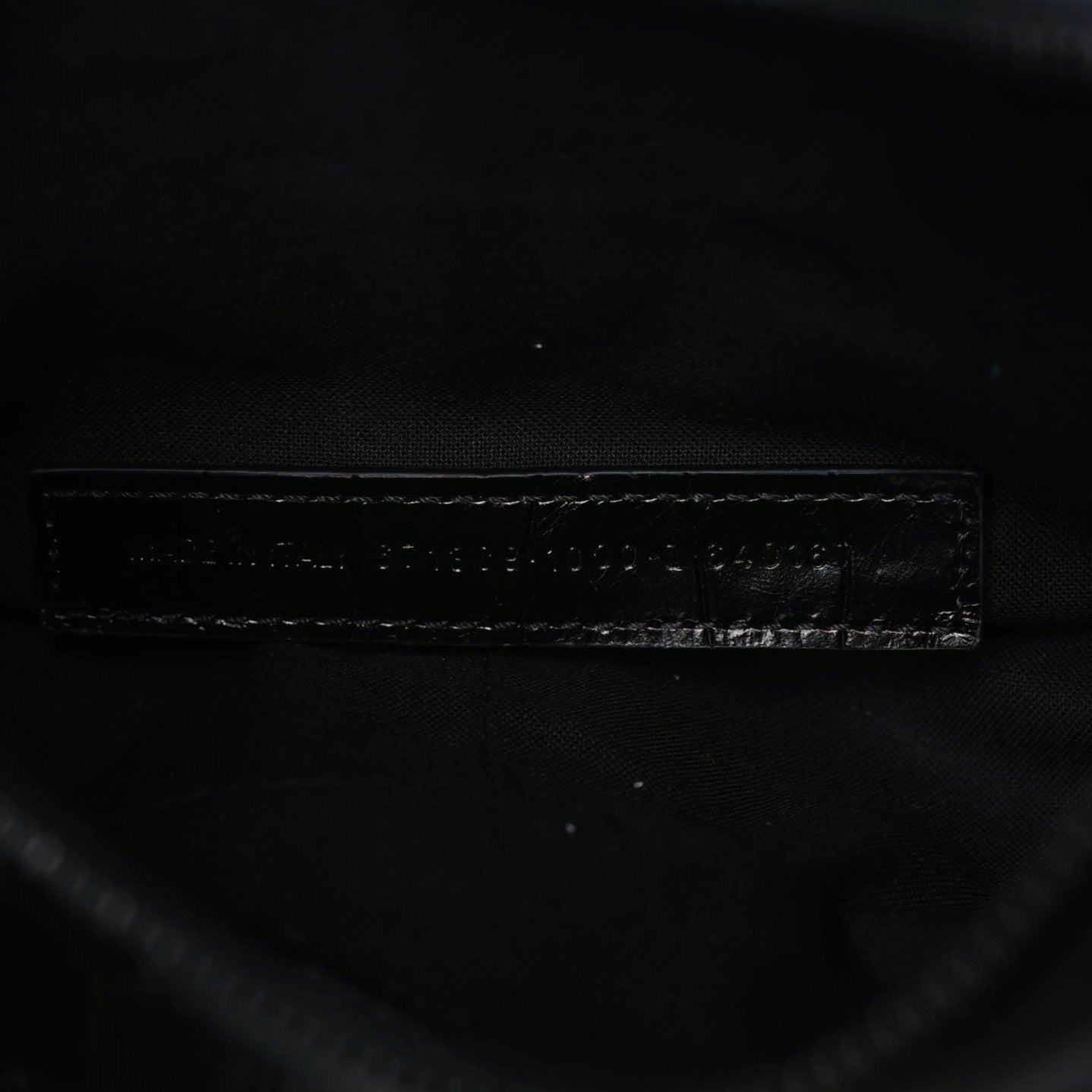 Balenciaga Extra Supple Calfskin Crocodile Embossed Monochrome Le Cagole Shoulder Bag XS Black 5 of 9