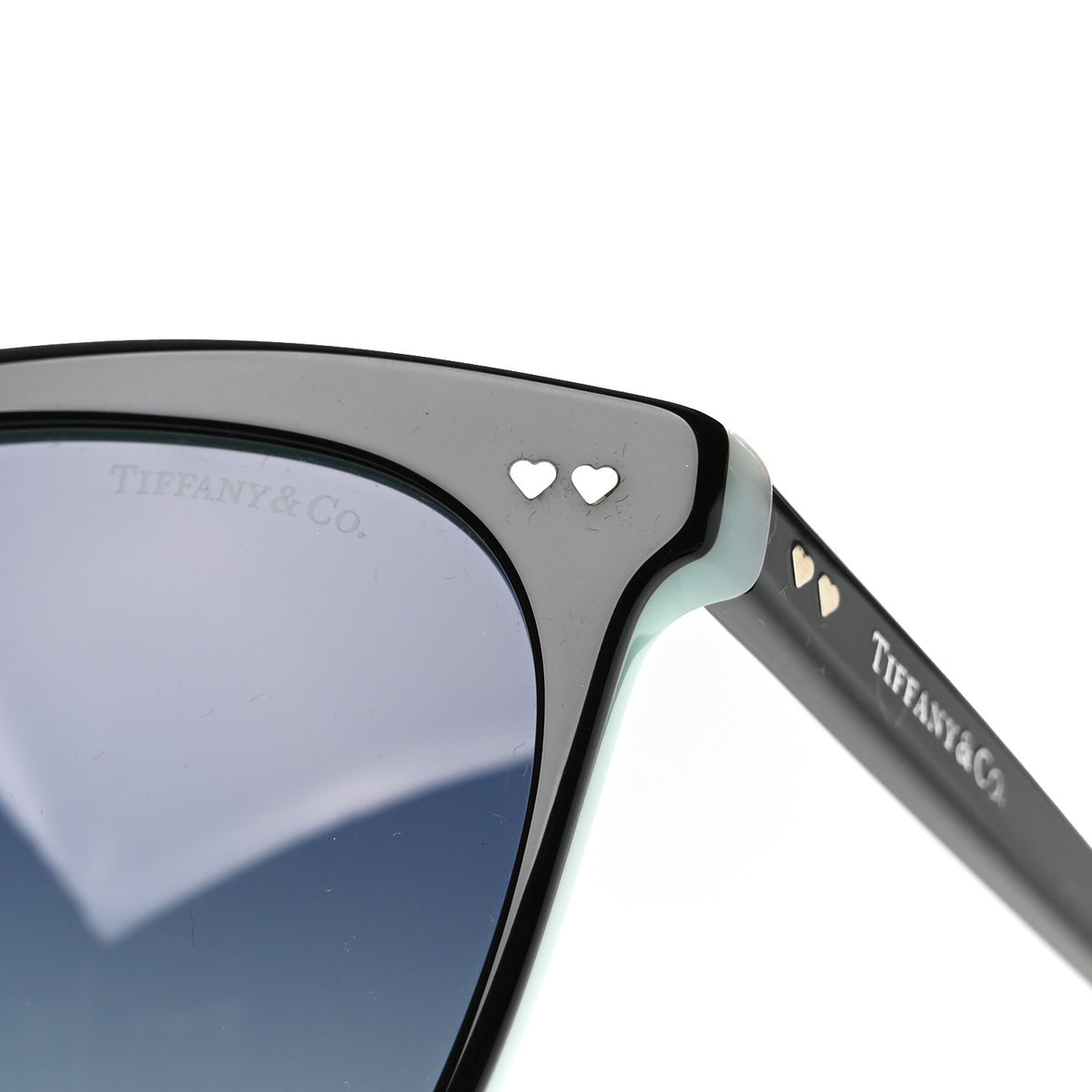 Tiffany Acetate TF4140-F Heart Sunglasses Black Blue 9 of 10