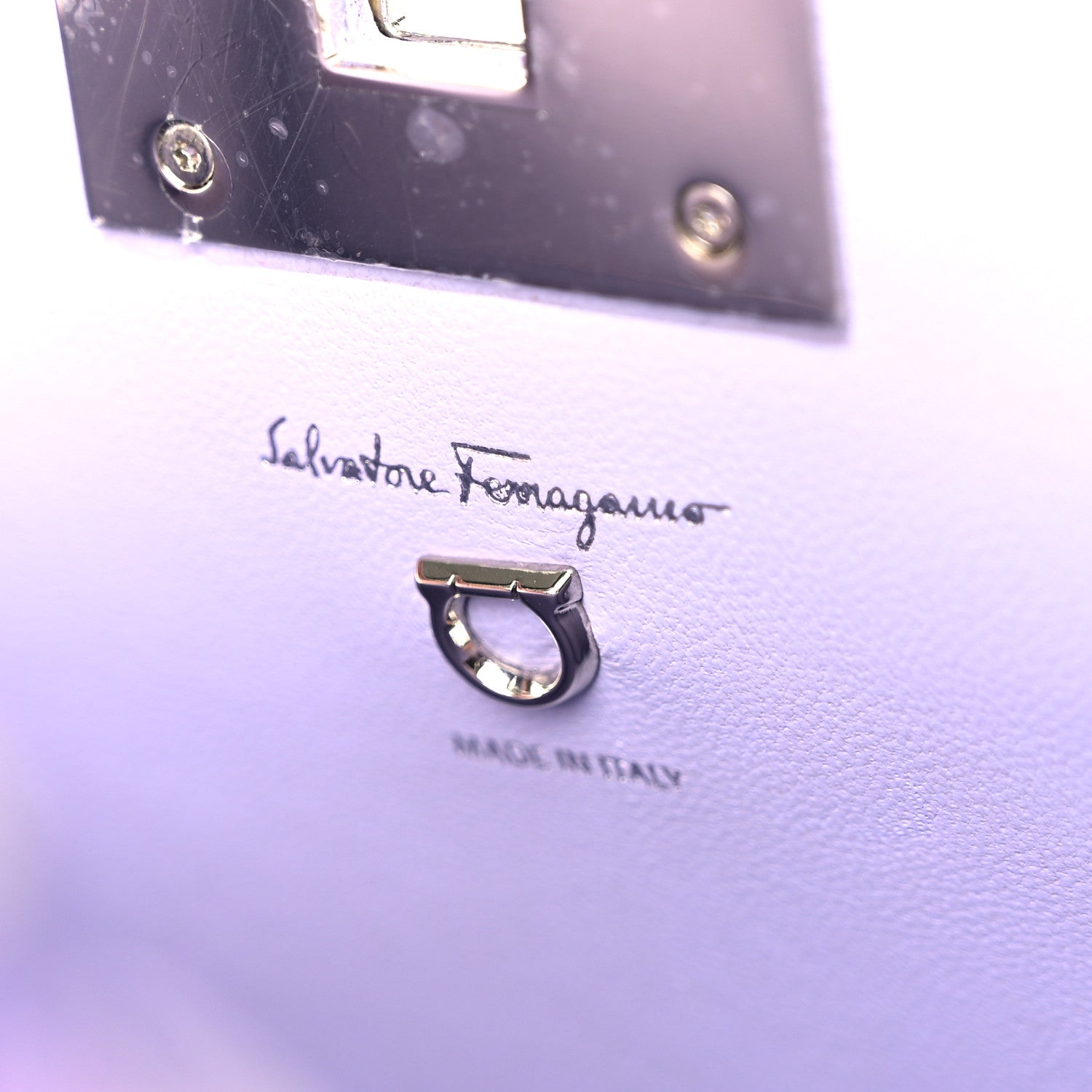 Salvatore Ferragamo Calfskin Floral Print Small The Studio Bag Mascarpone 6 of 10