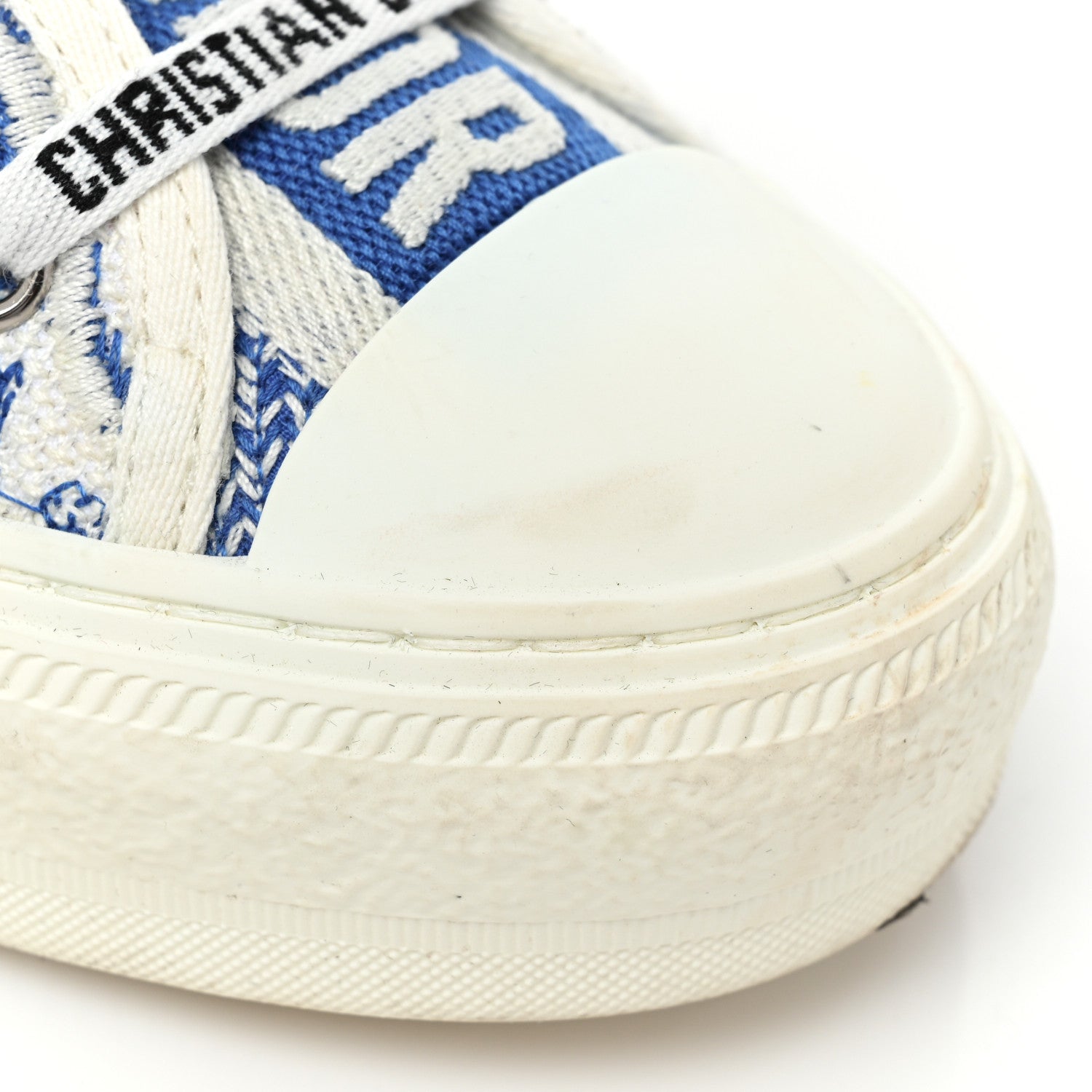 Christian Dior Canvas Toile De Jouy Embroidered Womens Walk'N'Dior Low Top Sneakers 39 Blue 11 of 13
