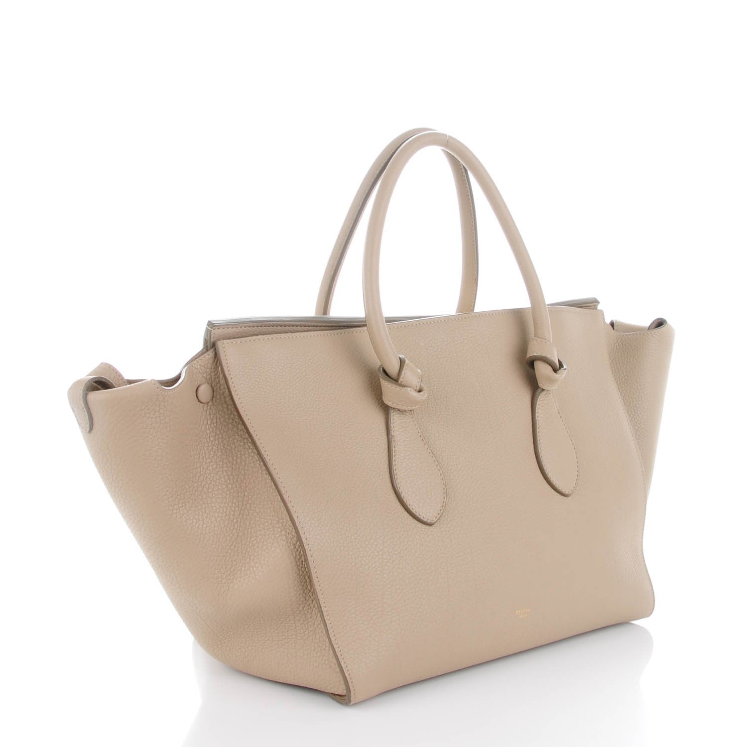 Celine Crisped Calfskin Medium Tie Knot Tote Light Taupe 3 of 7