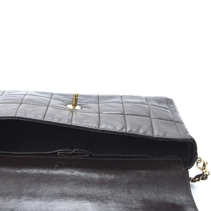 Chanel Lambskin East West Chocolate Bar Flap Dark Brown 9 of 20