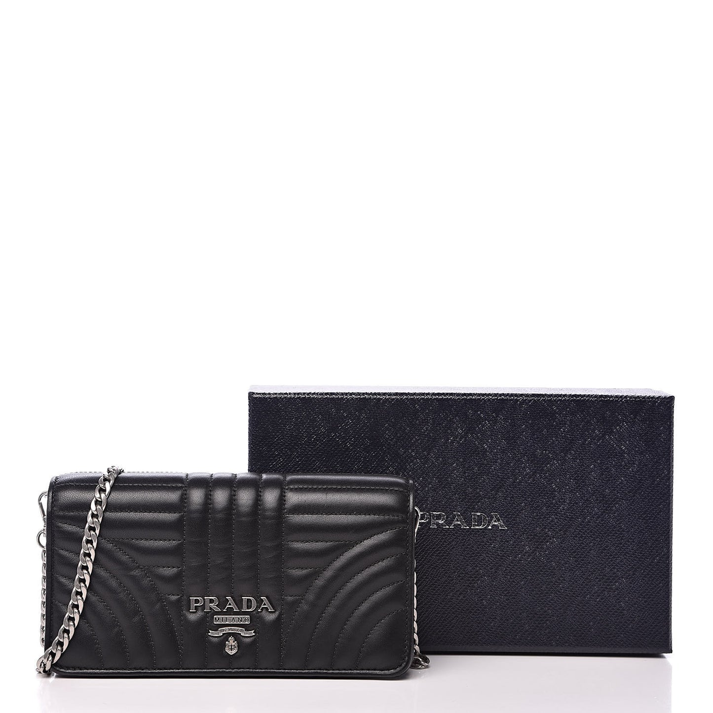 Nappa Impunture Diagramme Chain Wallet Black