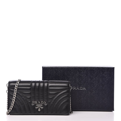 Prada Nappa Impunture Diagramme Chain Wallet Black 12 of 12