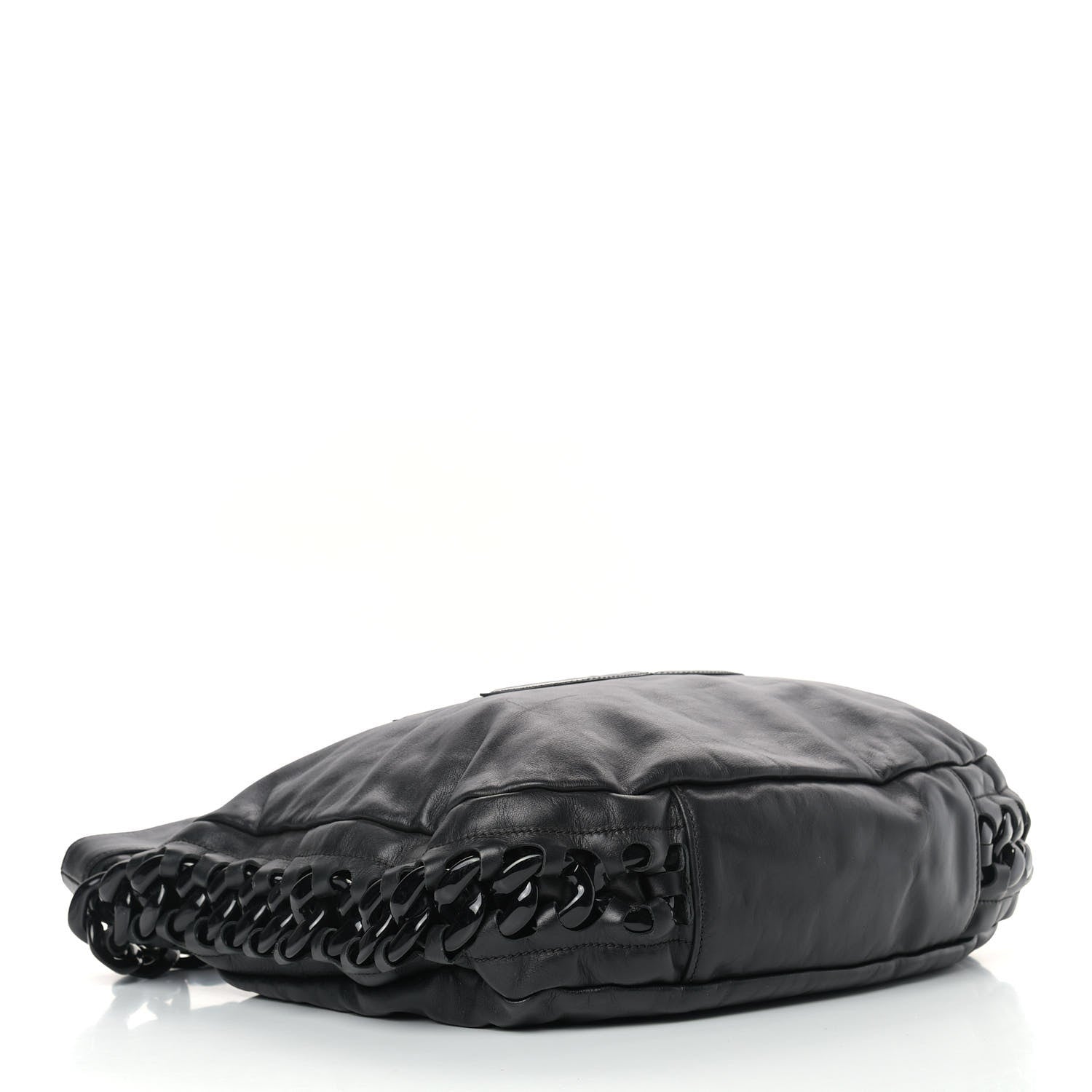 Chanel Calfskin Modern Chain Rhodoid Hobo Black 4 of 11