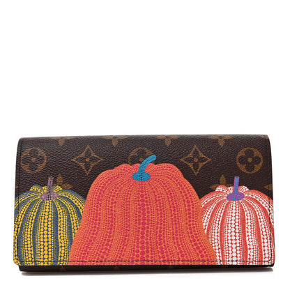 Louis Vuitton LV X YK Monogram Kusama Pumpkin Sarah Wallet 1 of 8