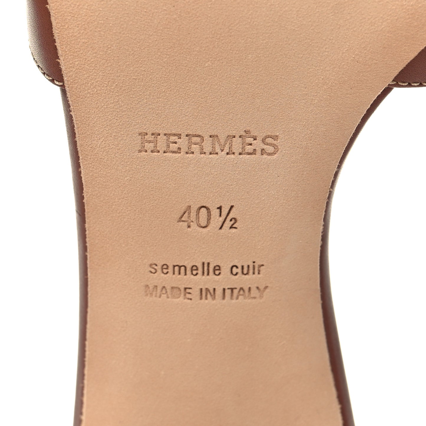 Calfskin Oasis Sandals 40.5 Gold