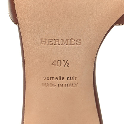 Hermes Calfskin Oasis Sandals 40.5 Gold 7 of 9