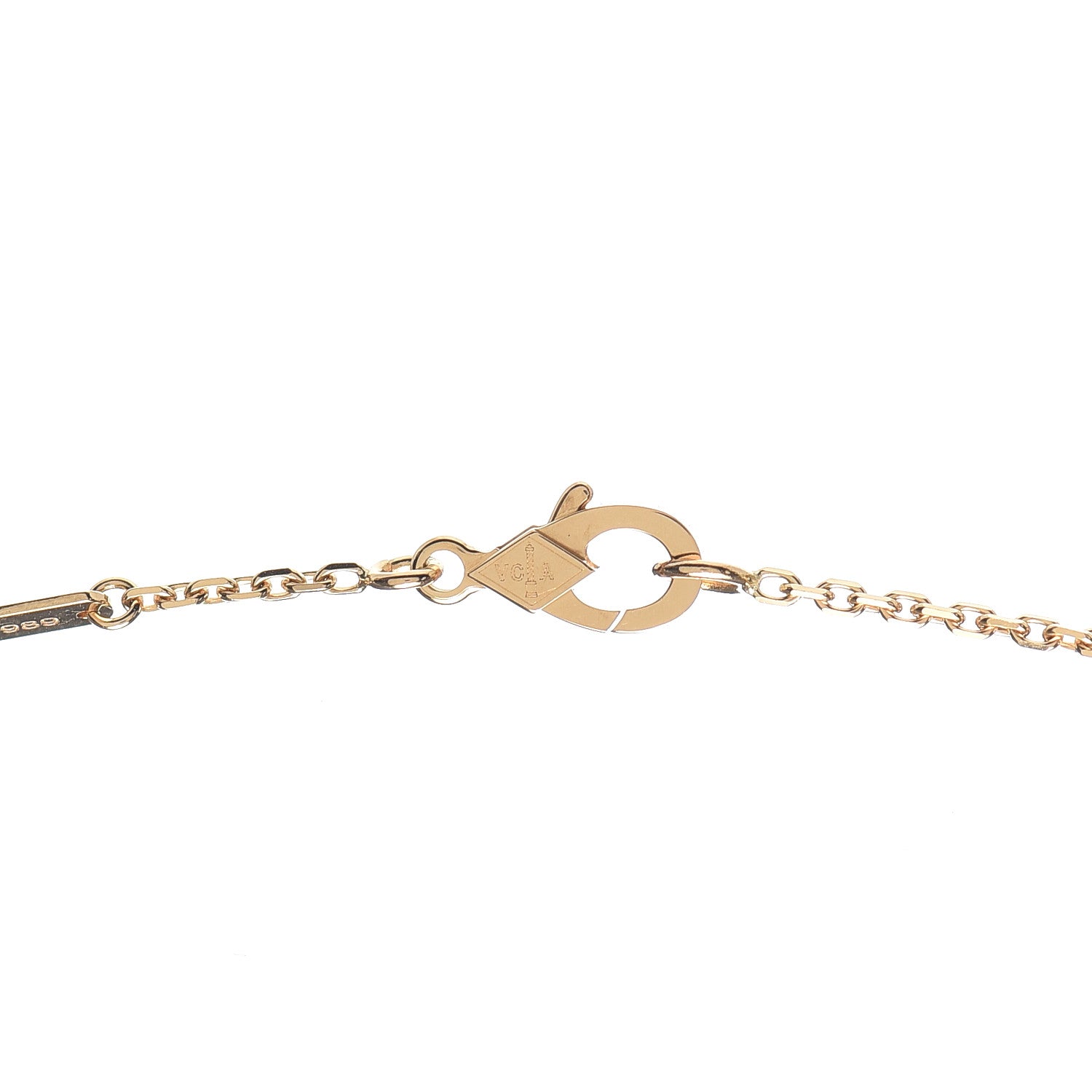 Van Cleef & Arpels 18K Yellow Gold Guilloche Vintage Alhambra Pendant Necklace 4 of 8