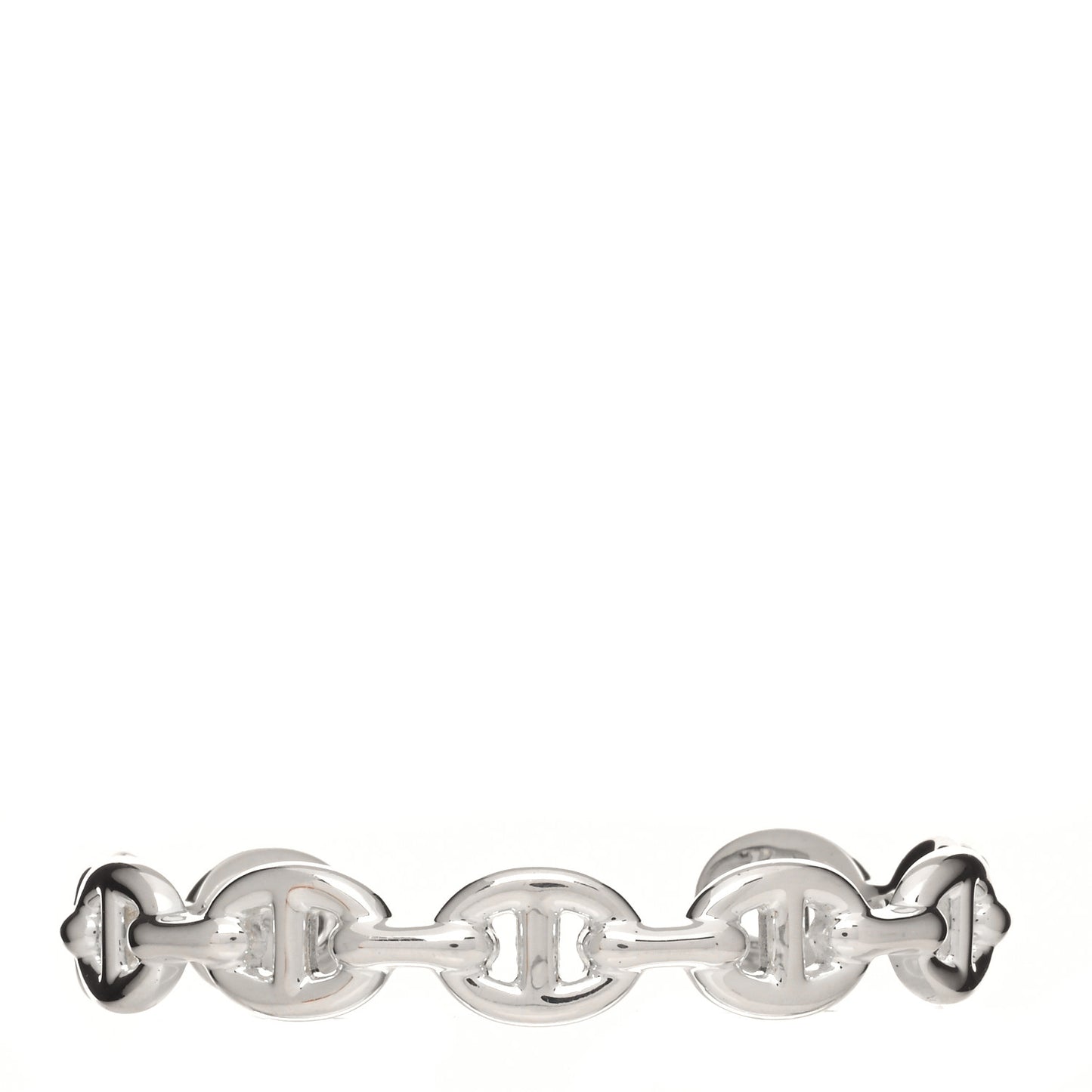 Sterling Silver MM Chaine d'Ancre Enchainee Cuff Bracelet SH