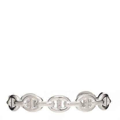 Hermes Sterling Silver MM Chaine d'Ancre Enchainee Cuff Bracelet SH 1 of 4