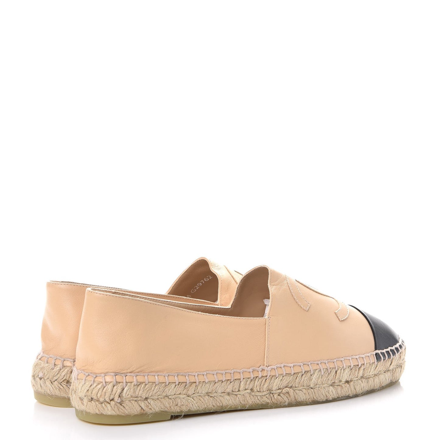 Lambskin CC Espadrilles 41 Beige Black