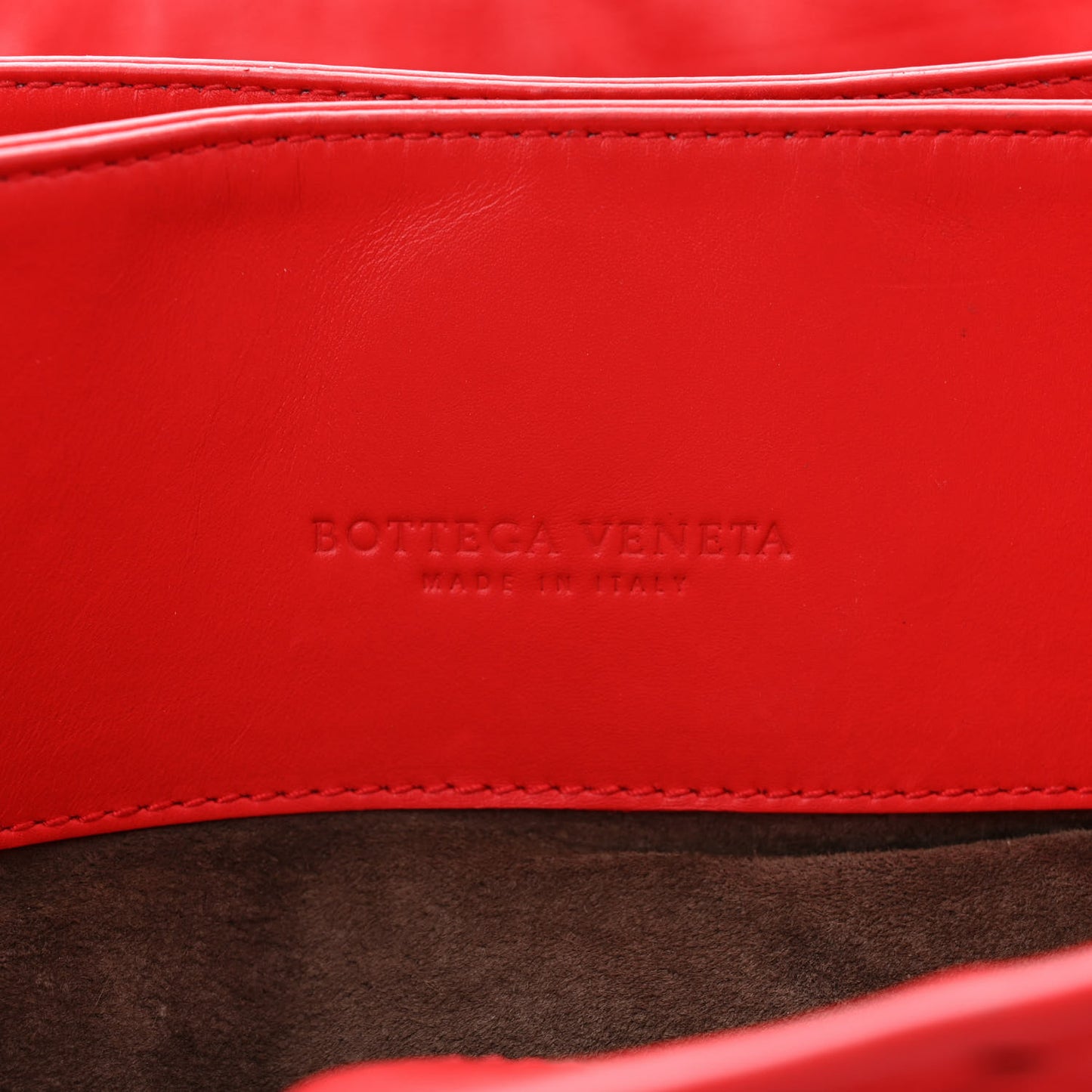 Nappa Intrecciato Small Roma Tote Red