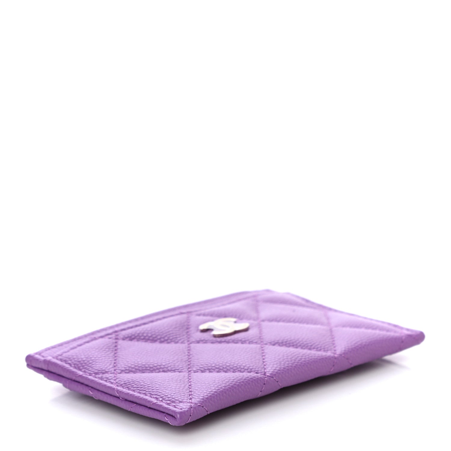 Chanel Caviar Quilted Card Holder Purple 4 of 12
