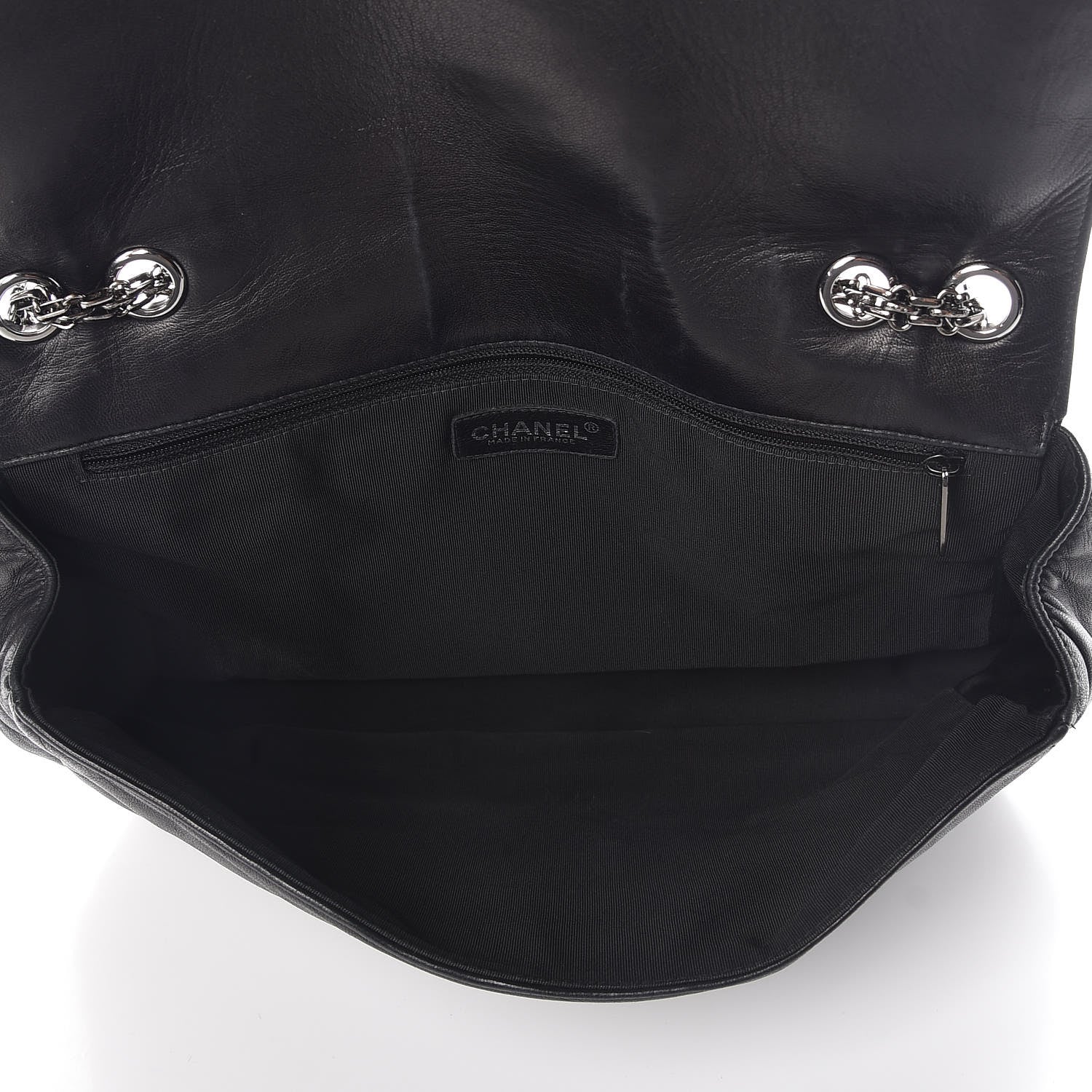 Chanel Lambskin Horizontal Quilt Mademoiselle Flap Black 7 of 10