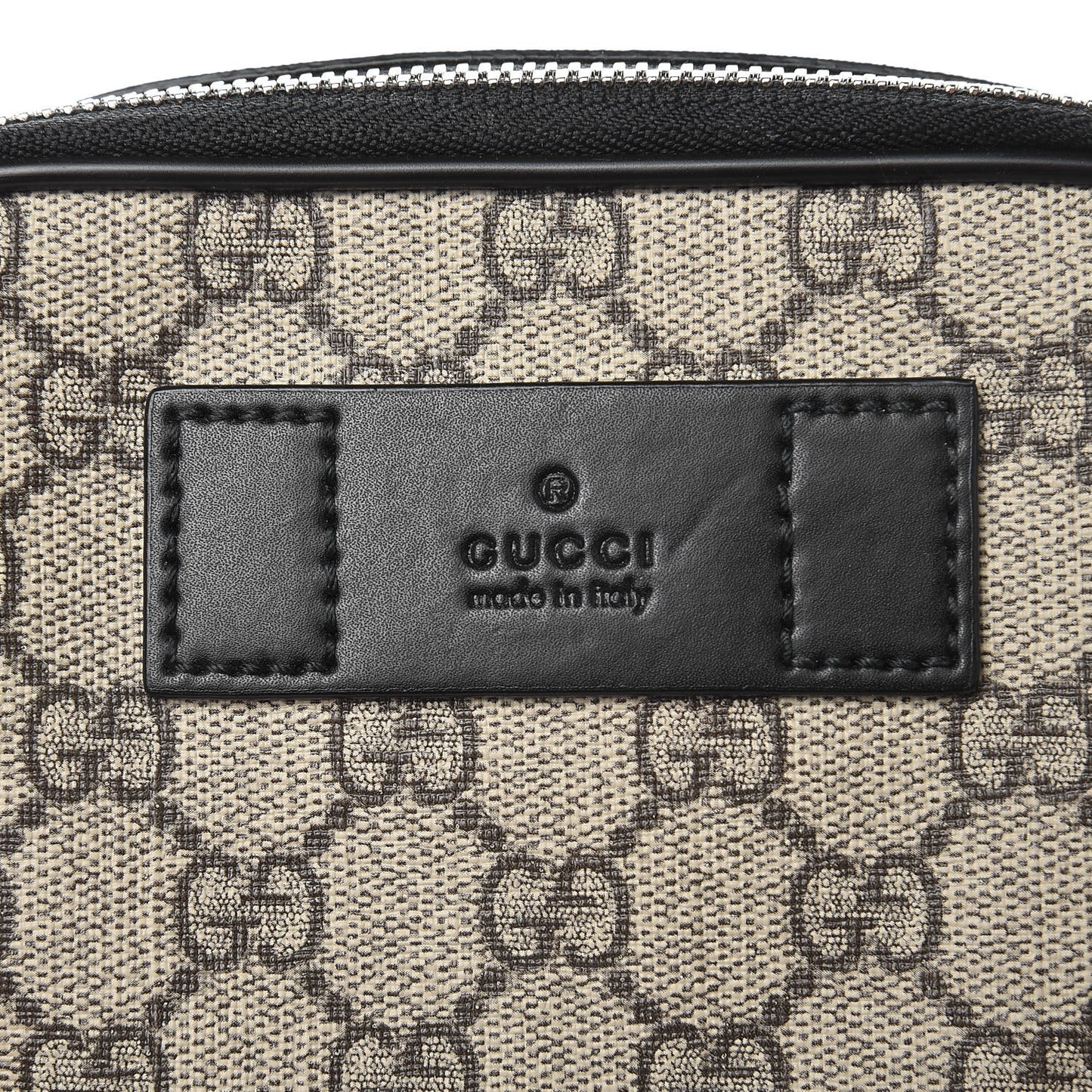 GG Supreme Monogram Web Belt Bag Black