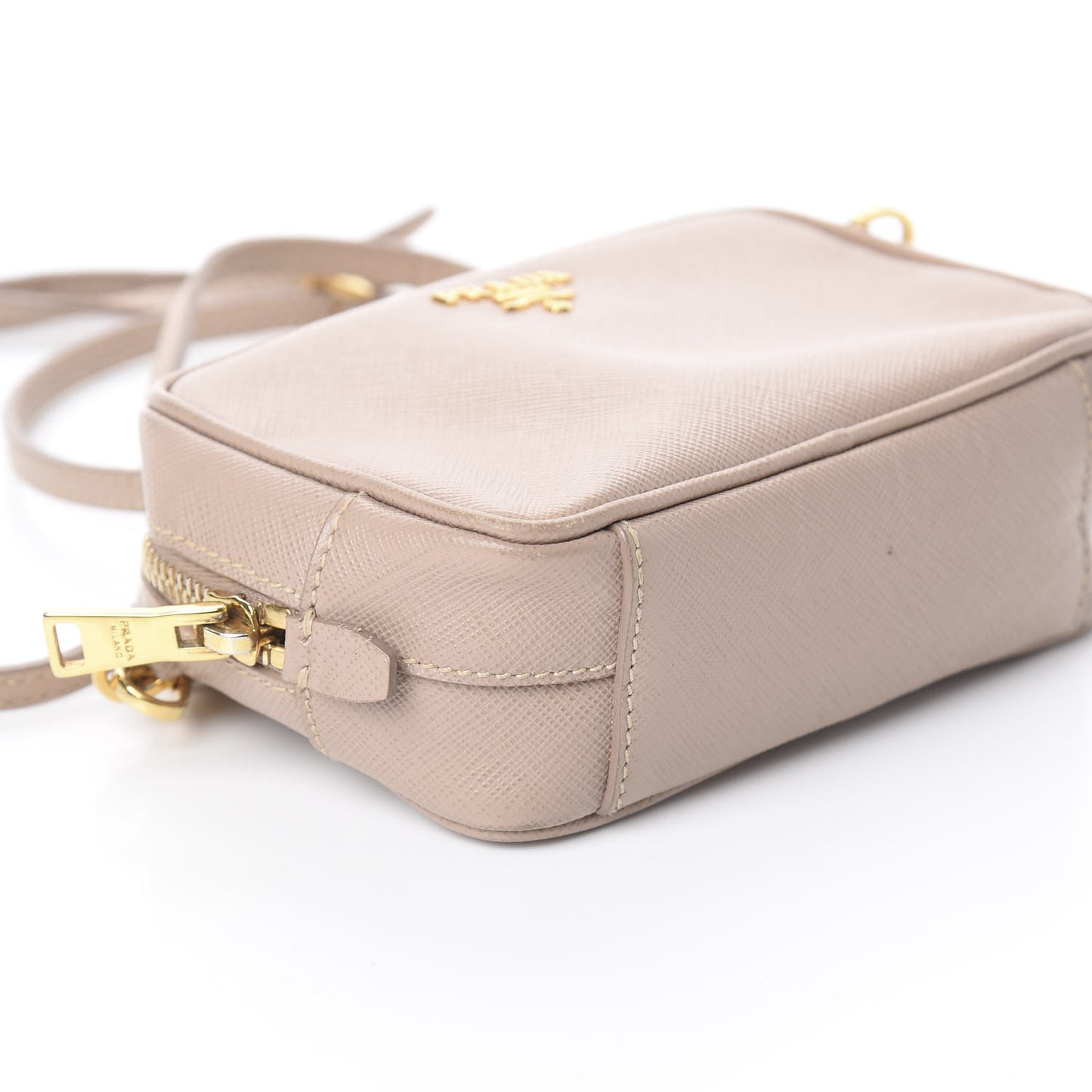 Saffiano Mini Camera Crossbody Cammeo