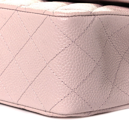 Chanel Caviar Quilted Medium Double Flap Light Pink 9 of 10