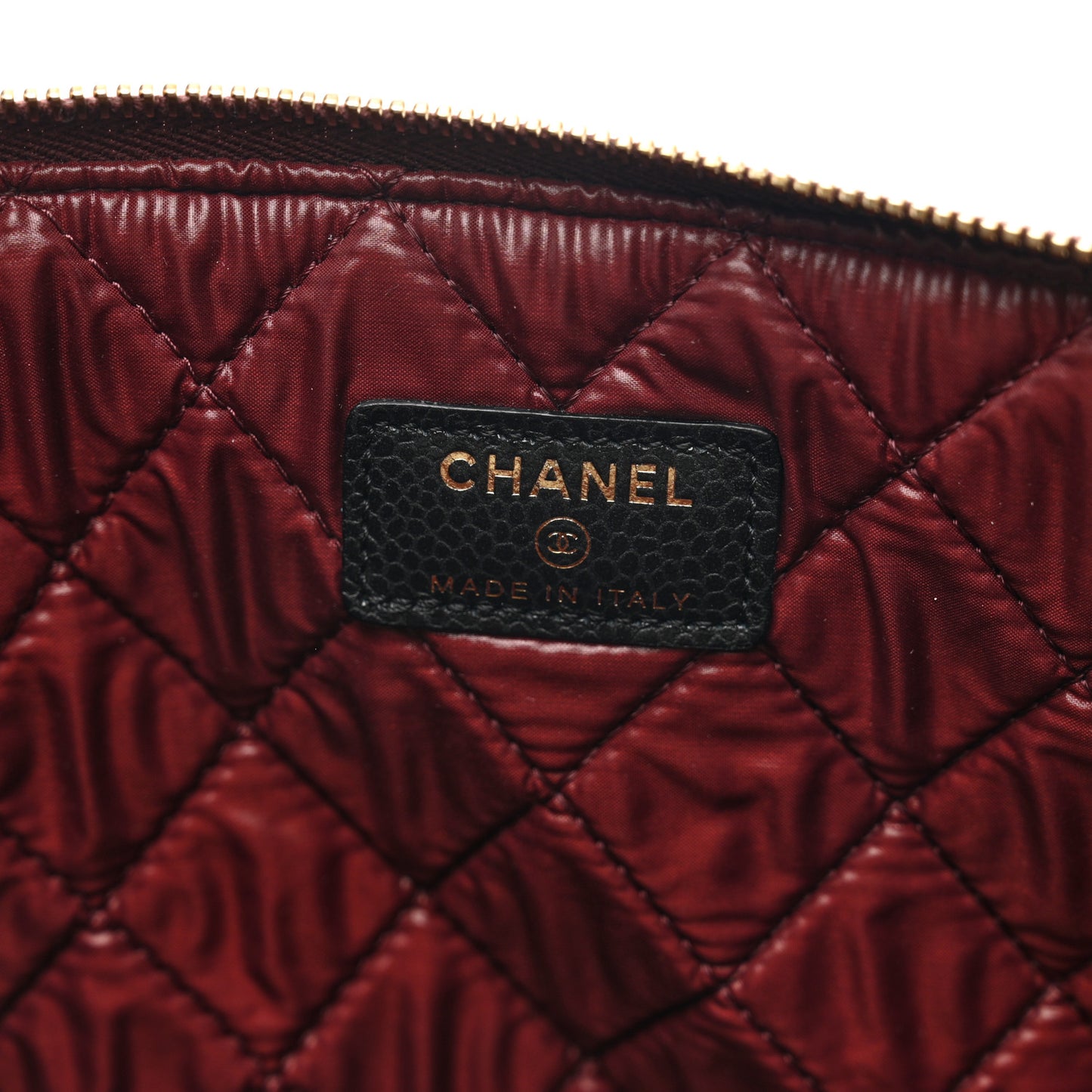 Caviar Quilted Large Cosmetic Case Black