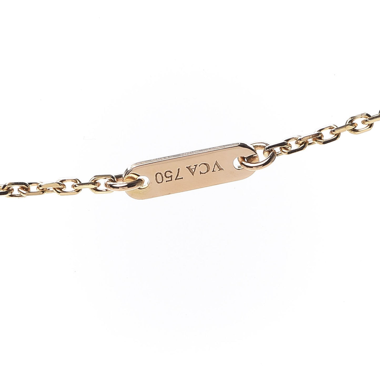 18K Rose Gold Carnelian Sweet Alhambra Pendant Necklace