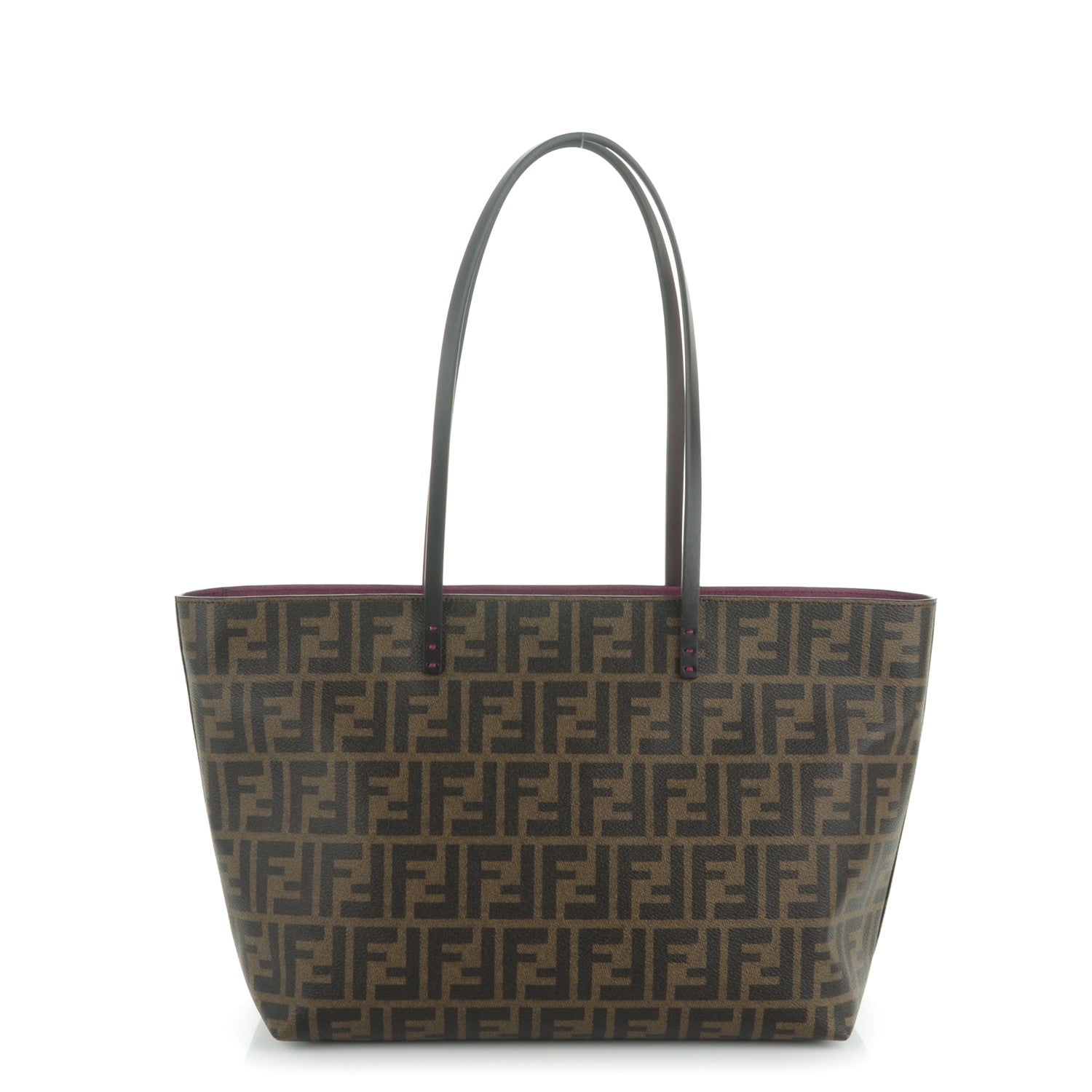 Fendi Zucca Spalmati Small Roll Tote Tobacco Fuxia 1 of 7