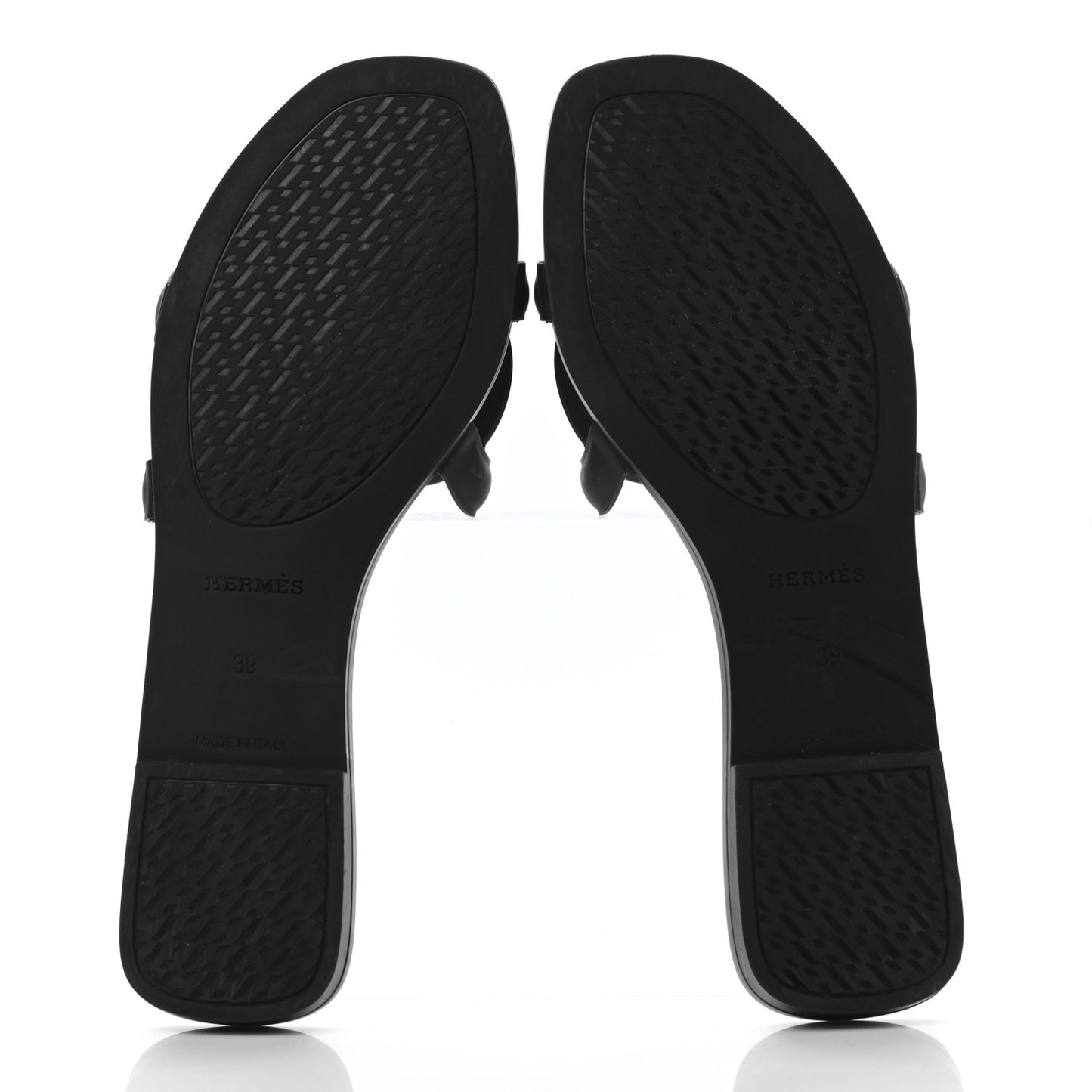 Rubber Aloha Sandals 39 Black