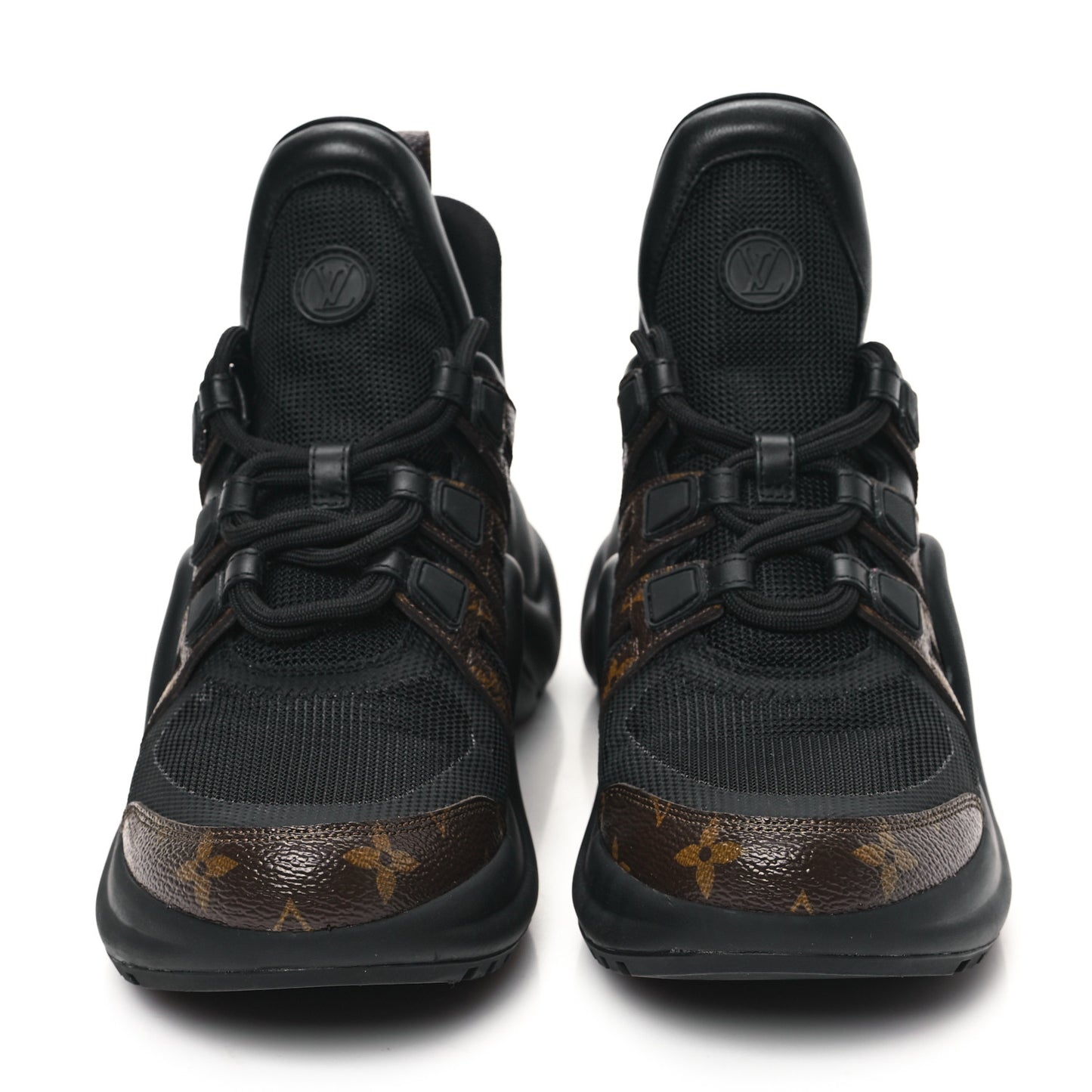 Calfskin Patent Monogram LV Archlight Sneakers 38.5 Black