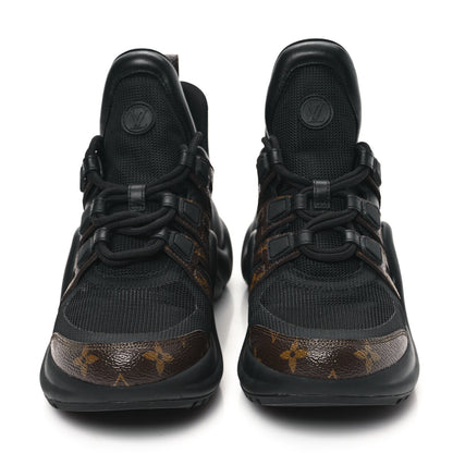 Louis Vuitton Calfskin Patent Monogram LV Archlight Sneakers 38.5 Black 2 of 10