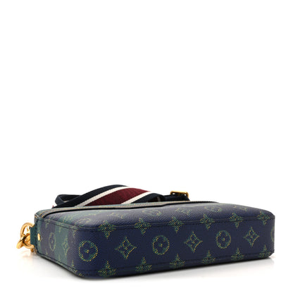 Louis Vuitton Monogram Heritage Stripes Trio Messenger Blue 5 of 10