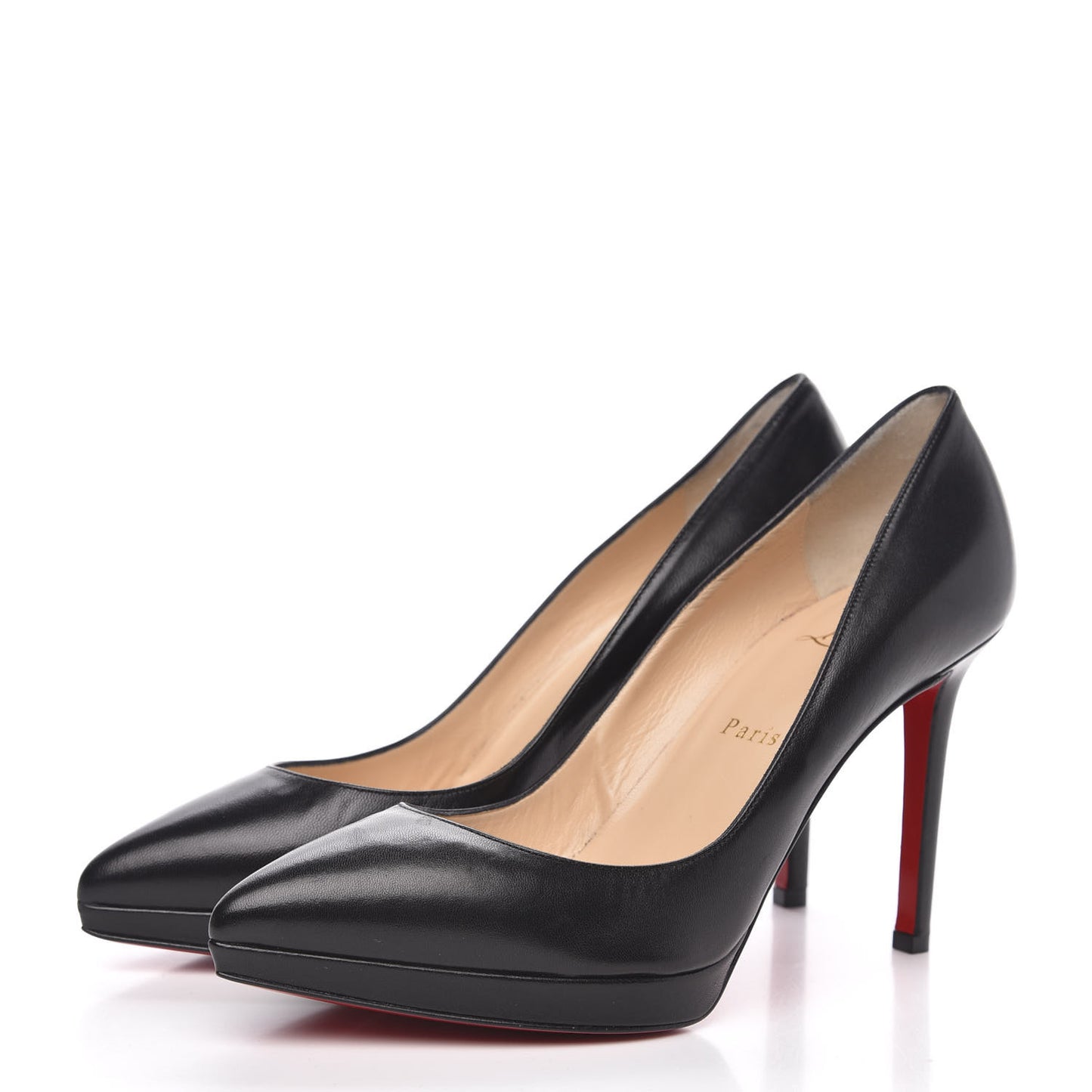 Shiny Nappa Pigalle Plato 100 Pumps 39.5 Black