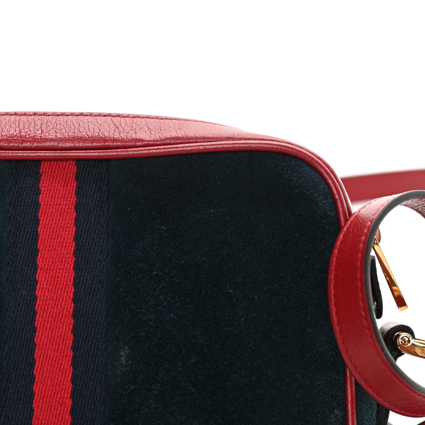 Suede Calfskin Web Mini Ophidia Shoulder Bag New Blue Romantic Cherry