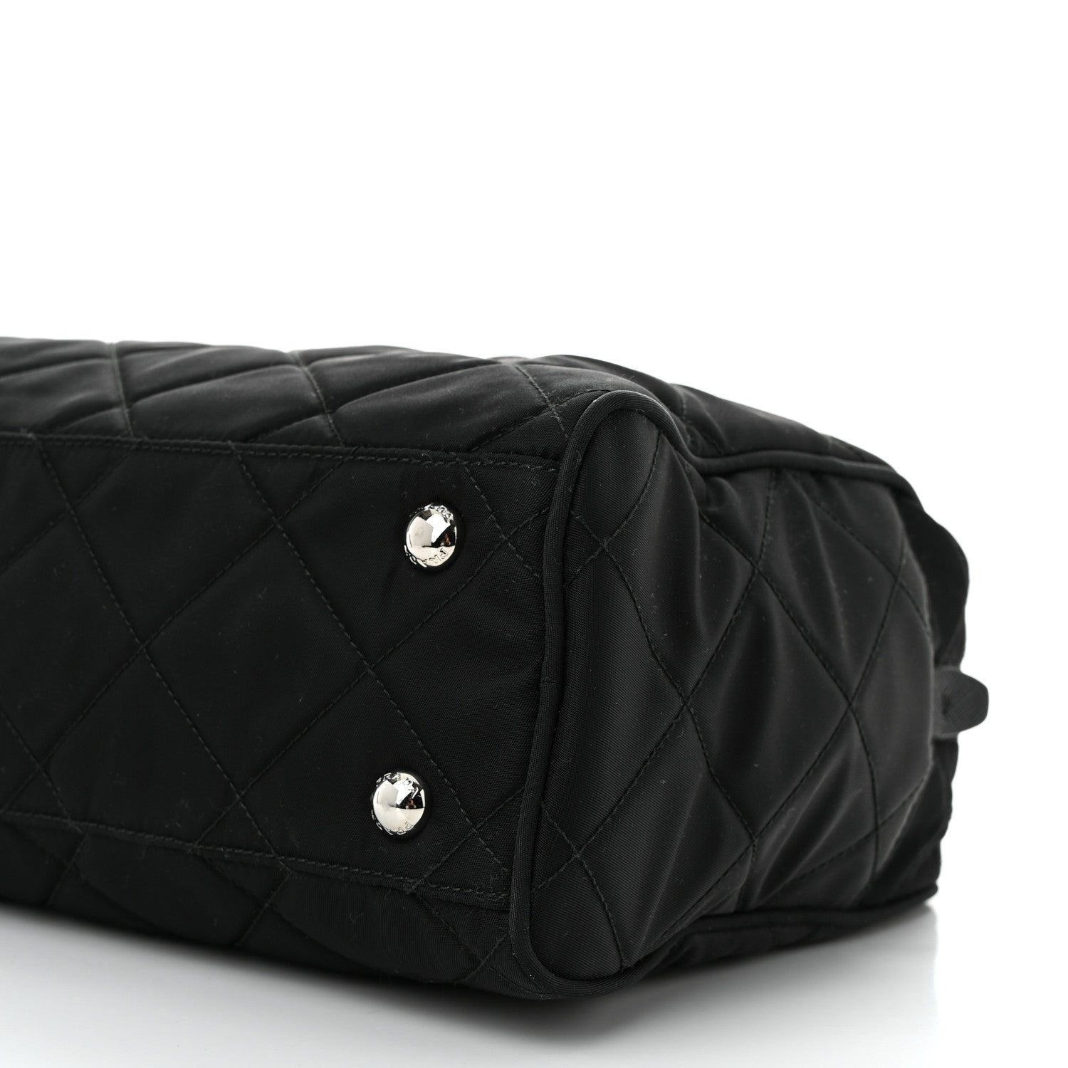 Prada Nylon Tessuto Impuntu Quilted Shoulder Bag Black 11 of 11